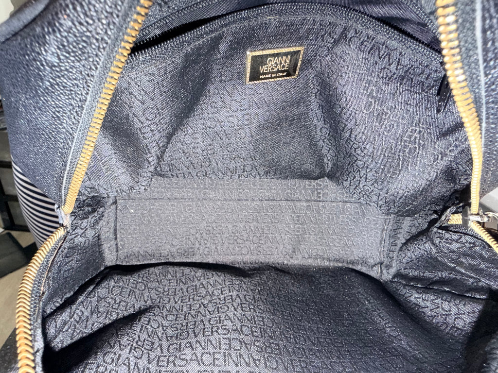 Versace Medusa Black Leather Shoulder Bag