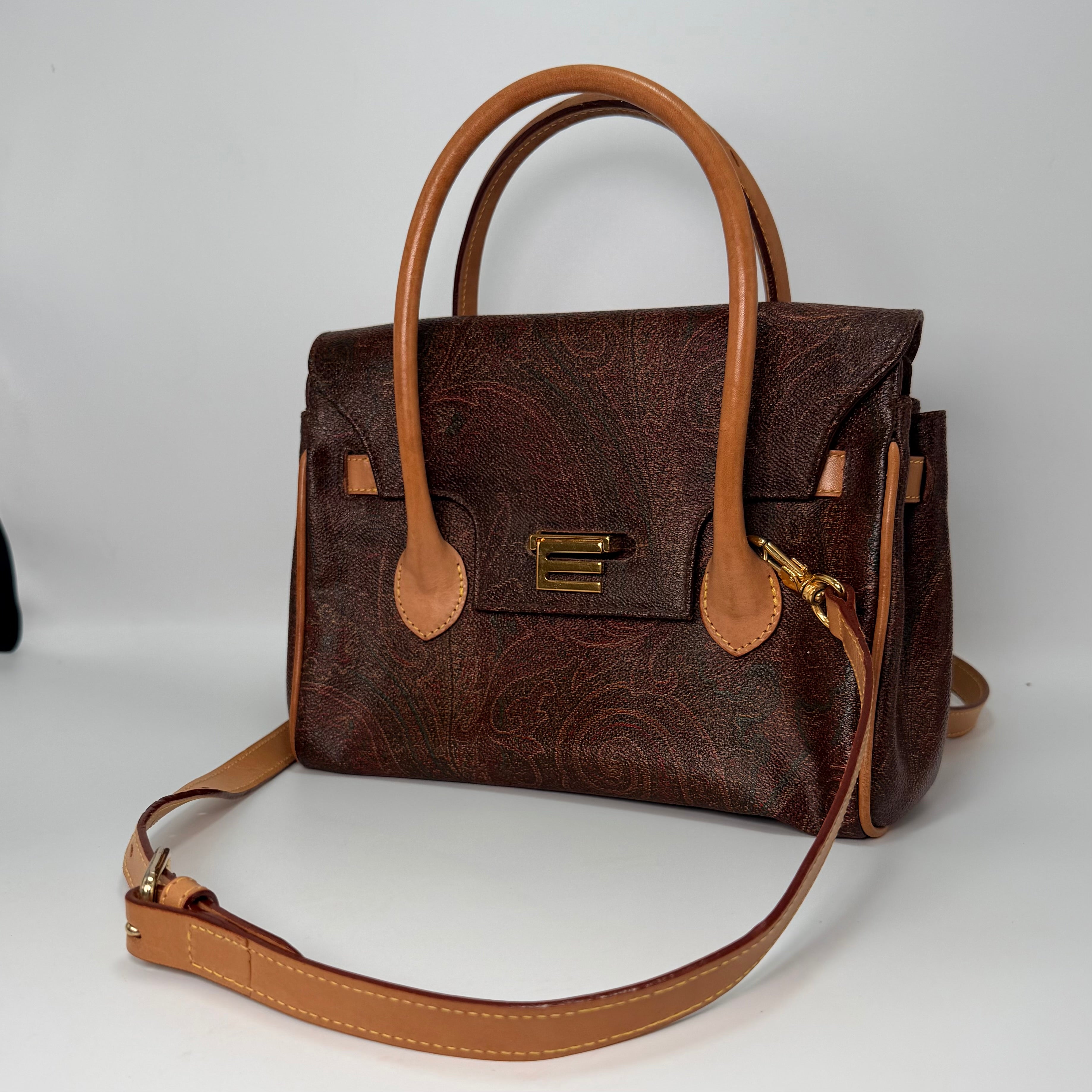 Etro Top Handle Bag with Crossbody Strap