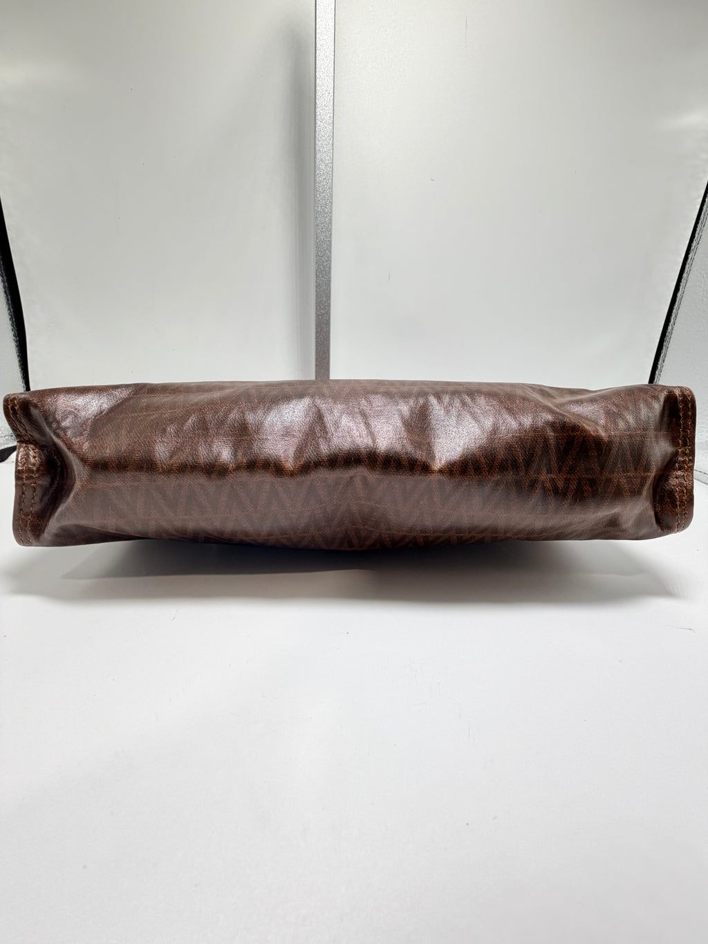 Valentino Leather Clutch – Brown V Logo