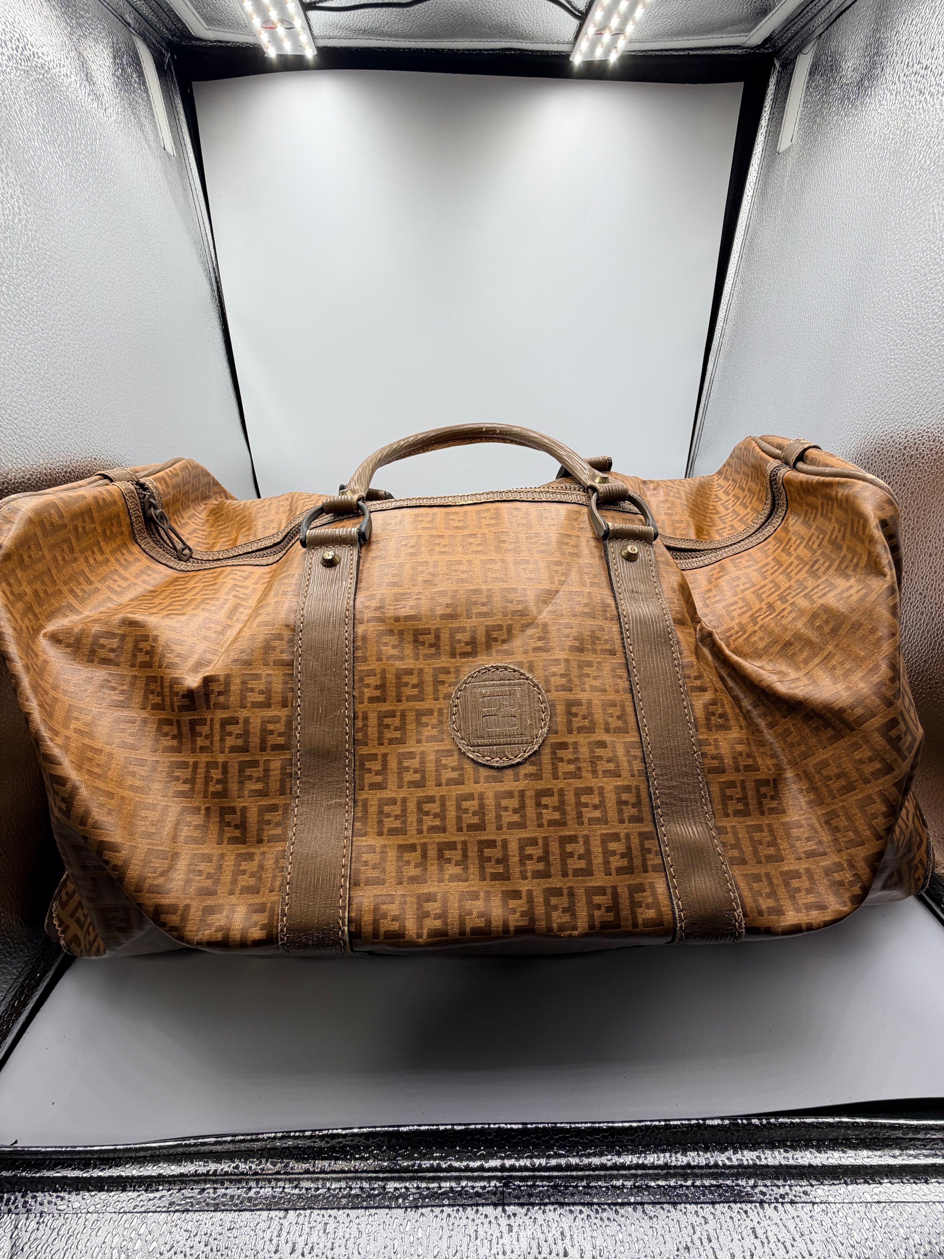 Fendi FF Logo Weekender / Travel Duffel – Brown