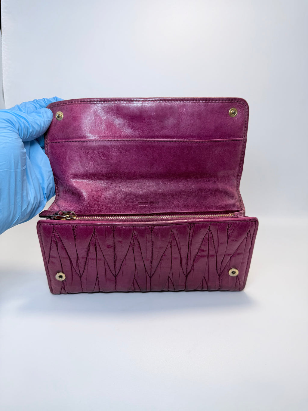 Vintage Miu Miu Leather Wallet - Pink