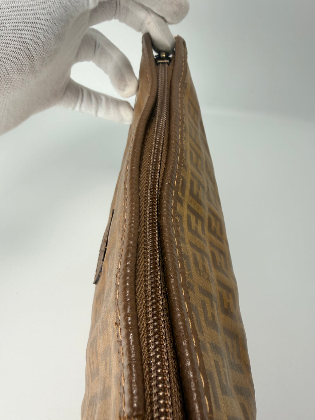 Vintage Fendi Zucca Canvas Pouch / Clutch