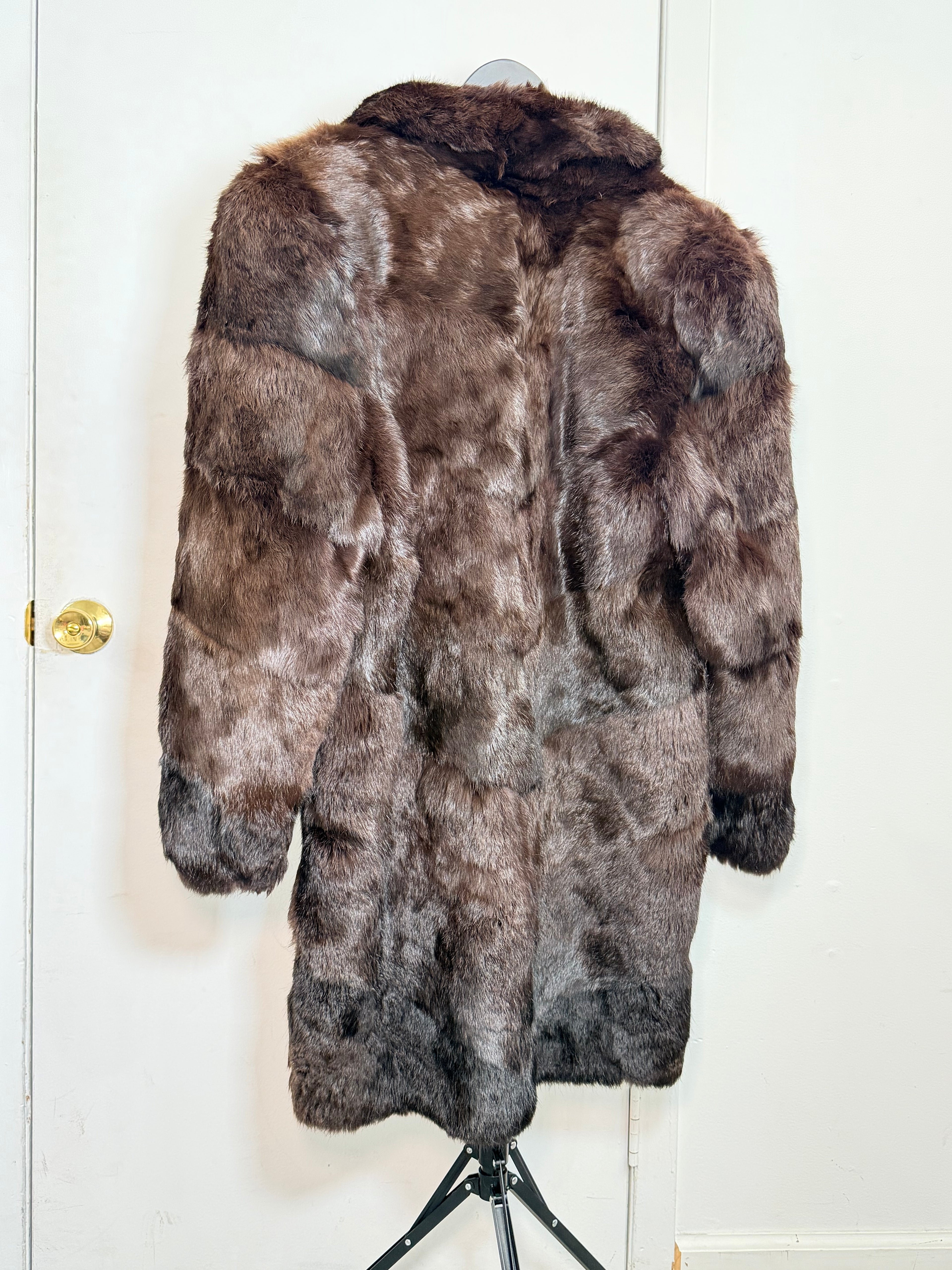 Vintage Dark Ranch Mink Fur Coat (Brown) – XL 012