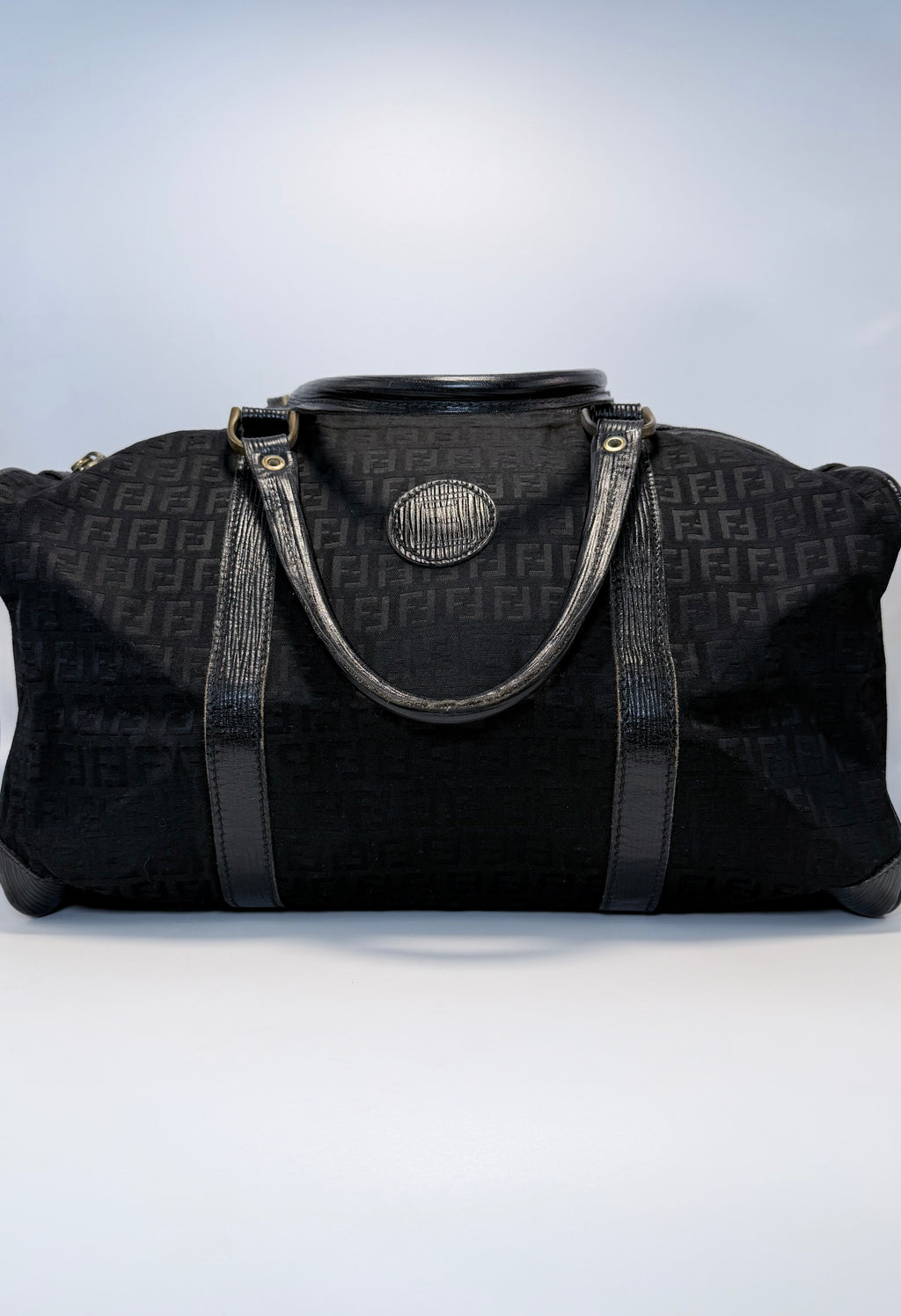 Fendi Canvas Boston Bag