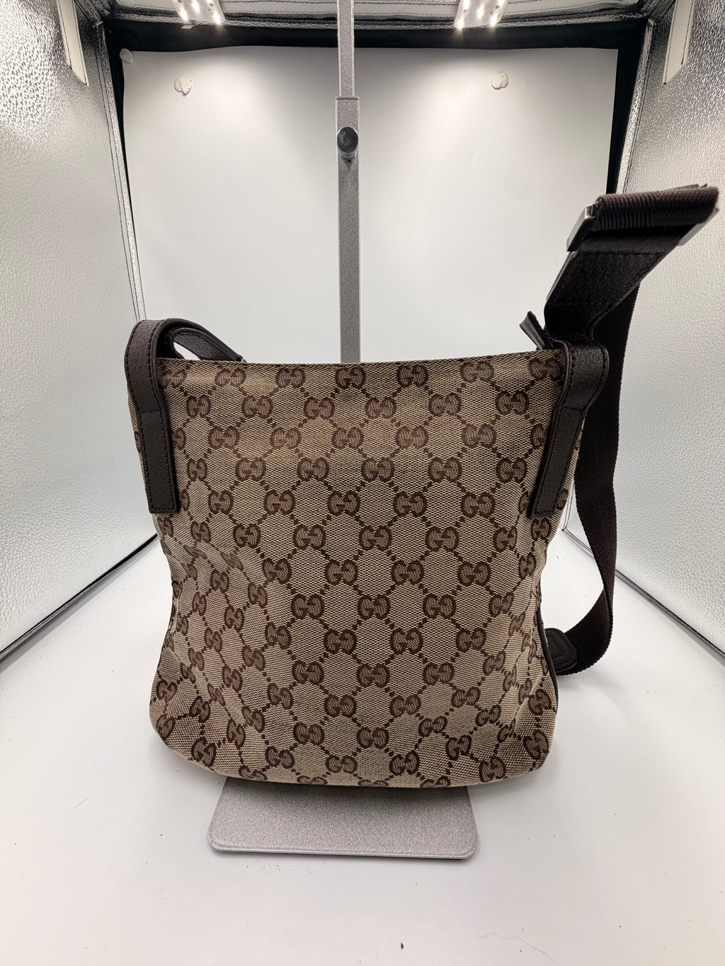 Gucci GG Canvas Messenger Crossbody Bag