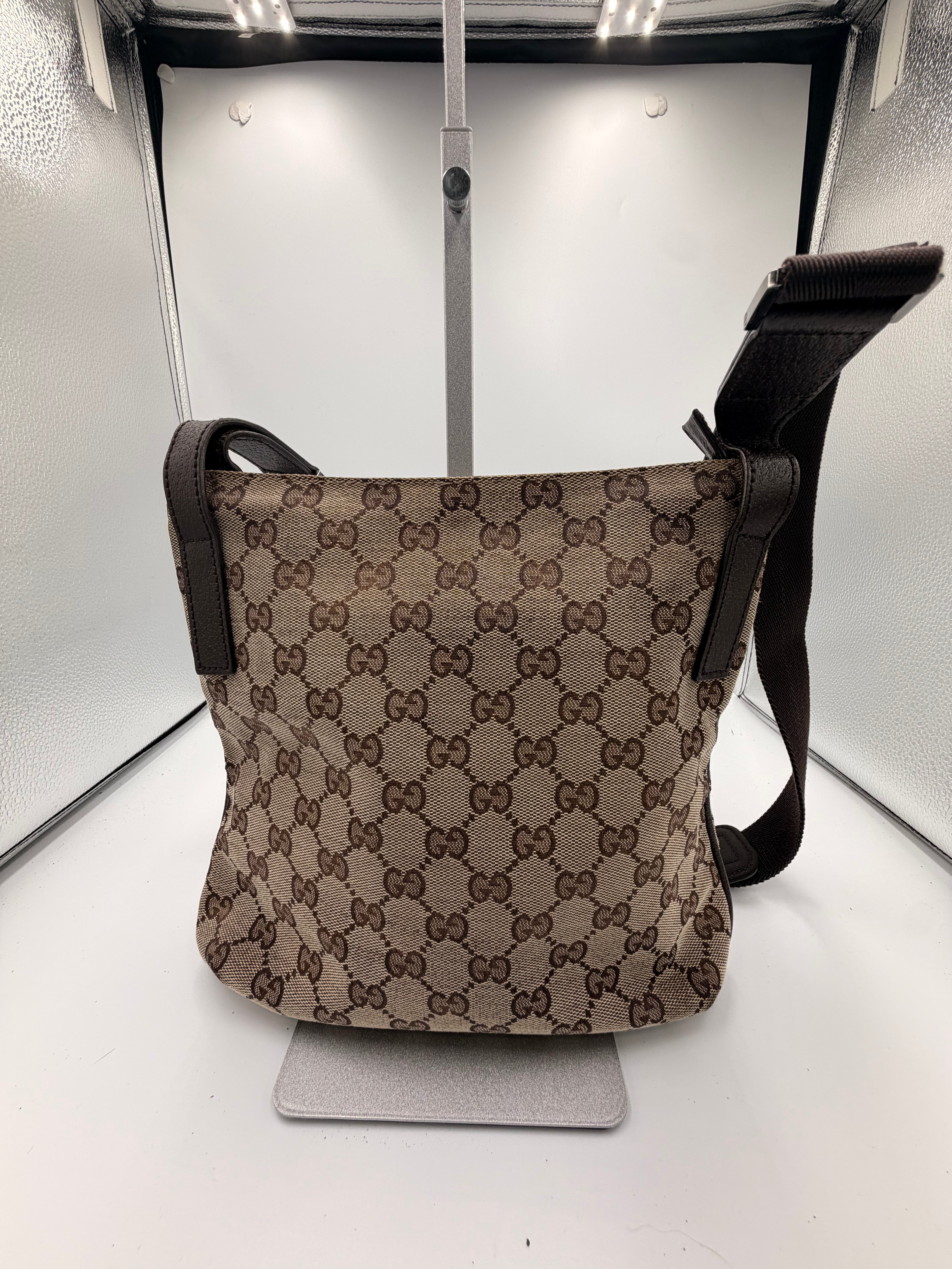 Gucci GG Canvas Messenger Crossbody Bag