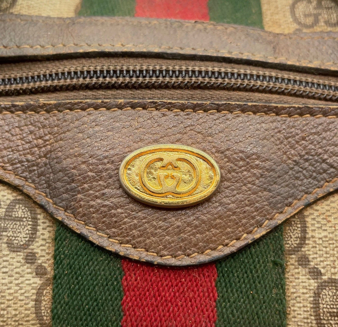Gucci Web Boston Bag