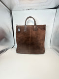 Gucci Brown Suede Tote Bag with Crossbody Strap