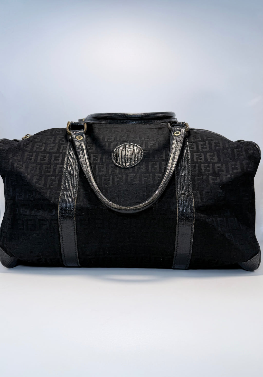 Fendi Canvas Boston Bag