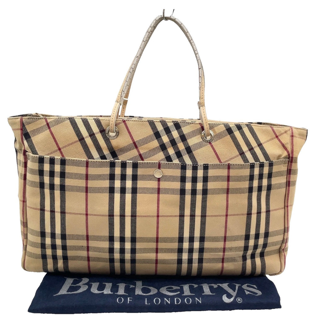 Burberry Nova Check Canvas Tote Bag