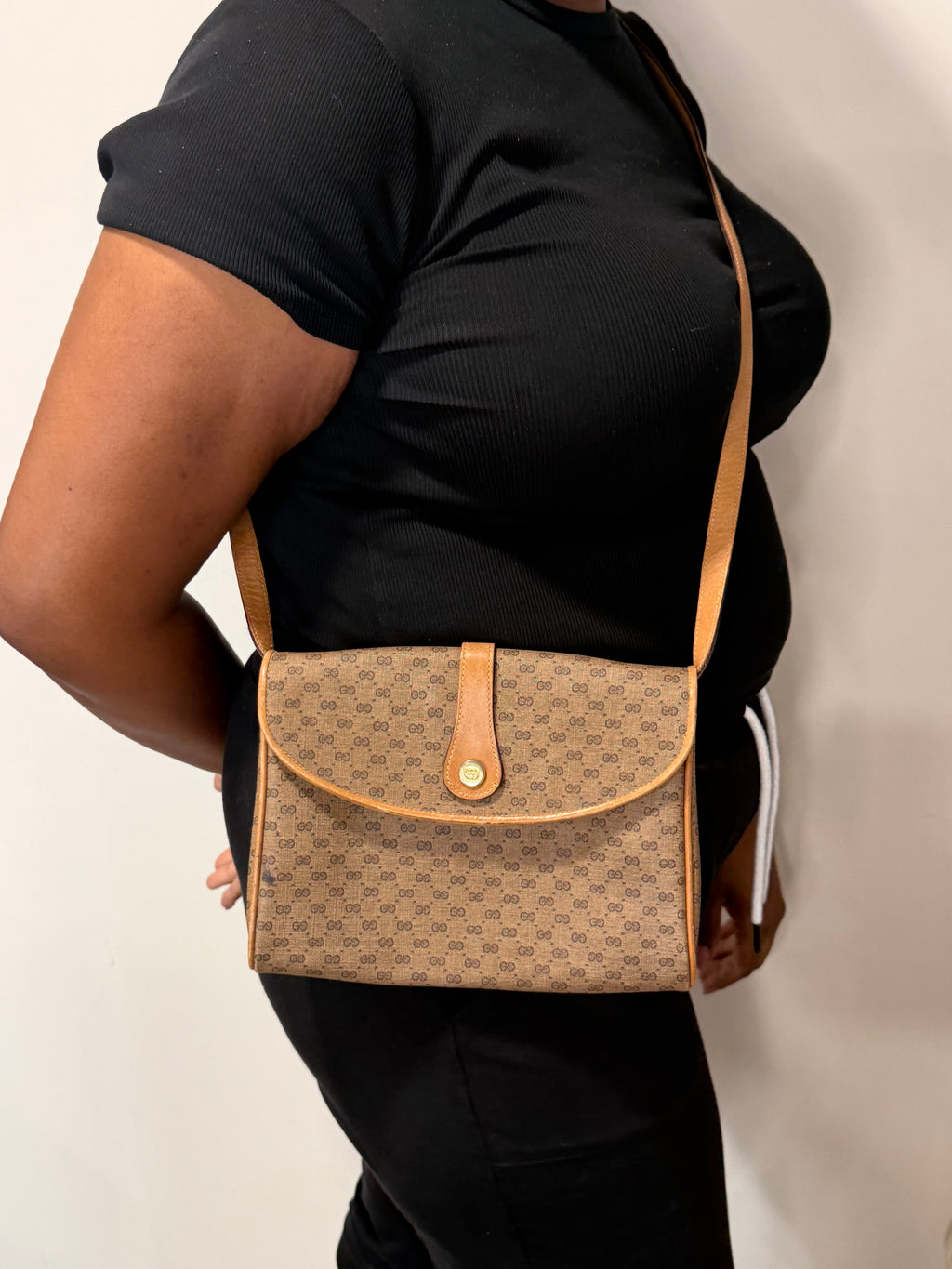 Gucci Vintage Micro GG Crossbody Shoulder Bag