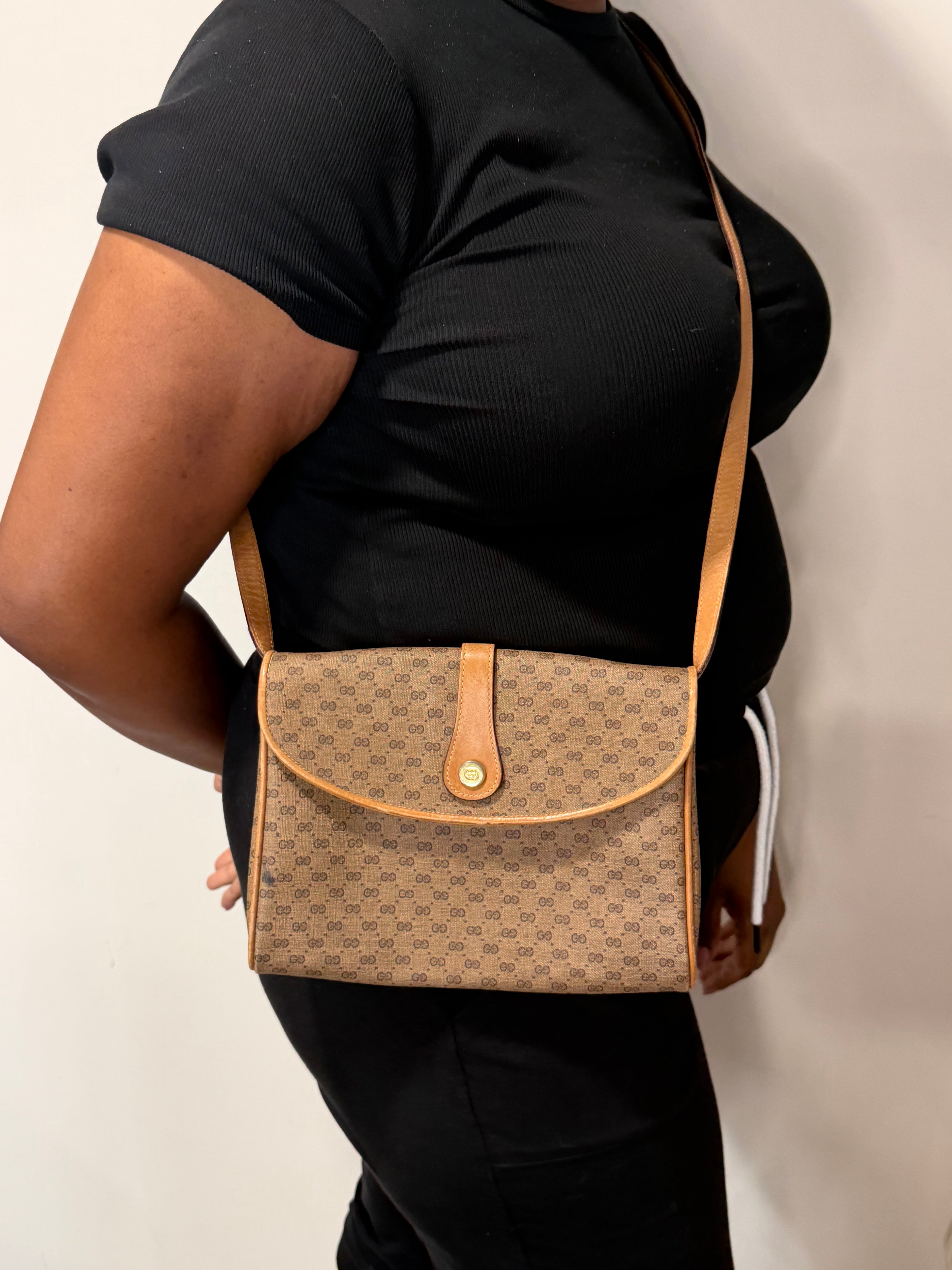 Gucci Vintage Micro GG Crossbody Shoulder Bag