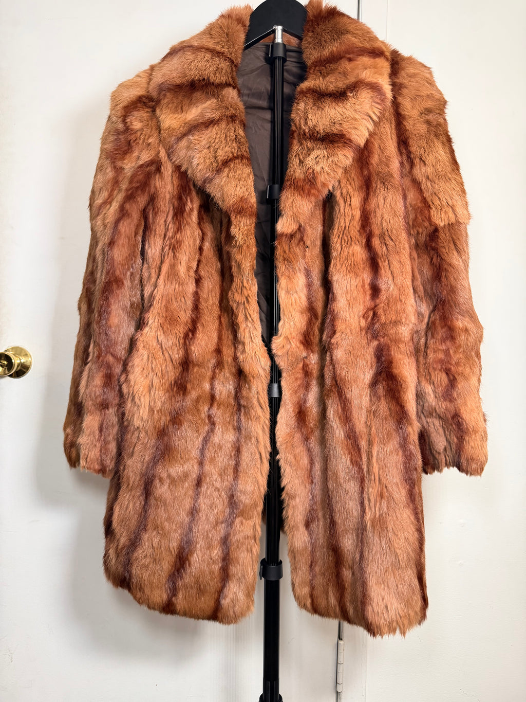 Vintage Mahogany Ranch Mink Fur Coat- Medium 044