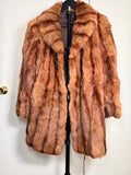 Vintage Mahogany Ranch Mink Fur Coat- Medium 044