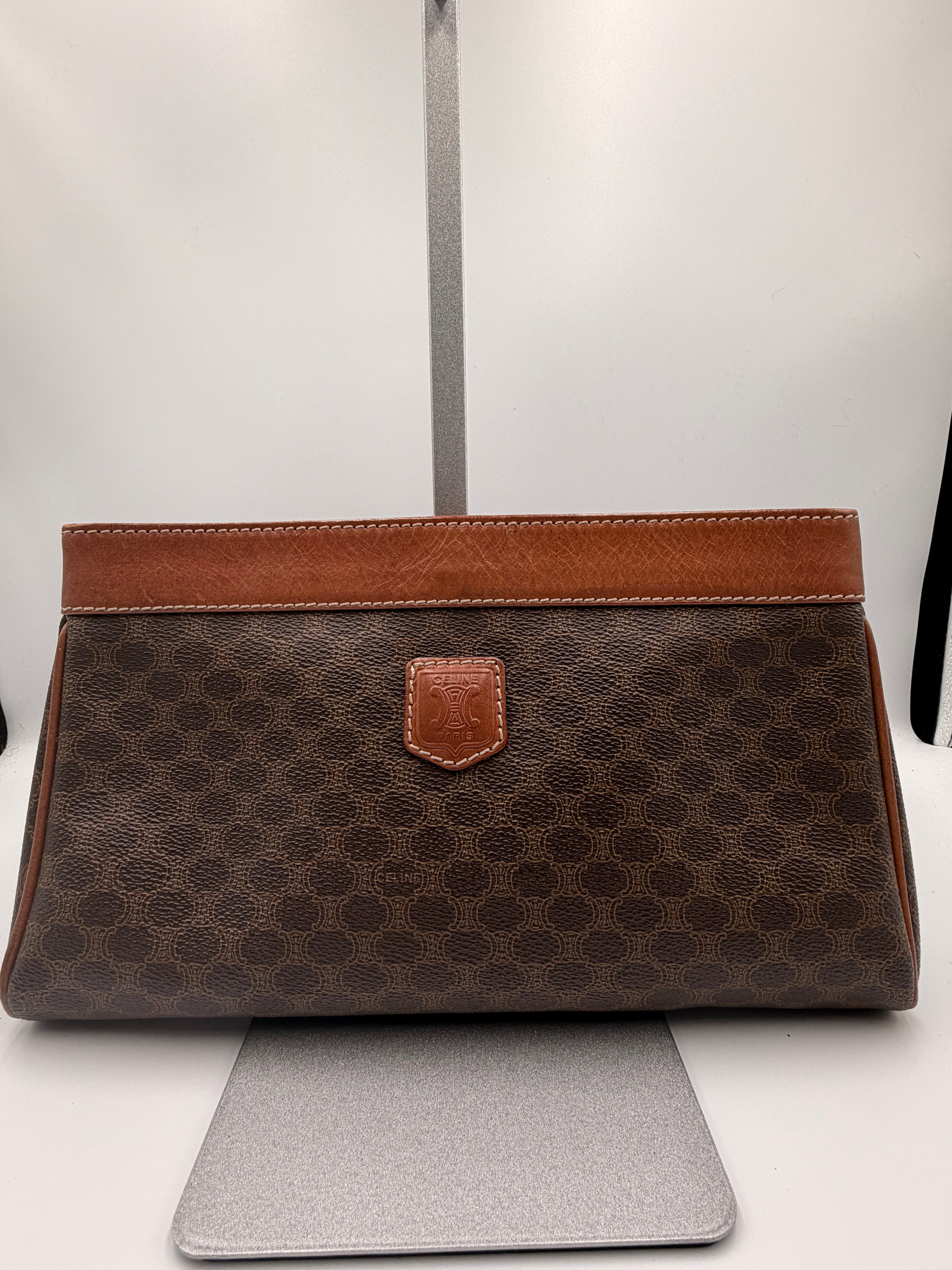 Celine Macadam Double Pocket Clutch