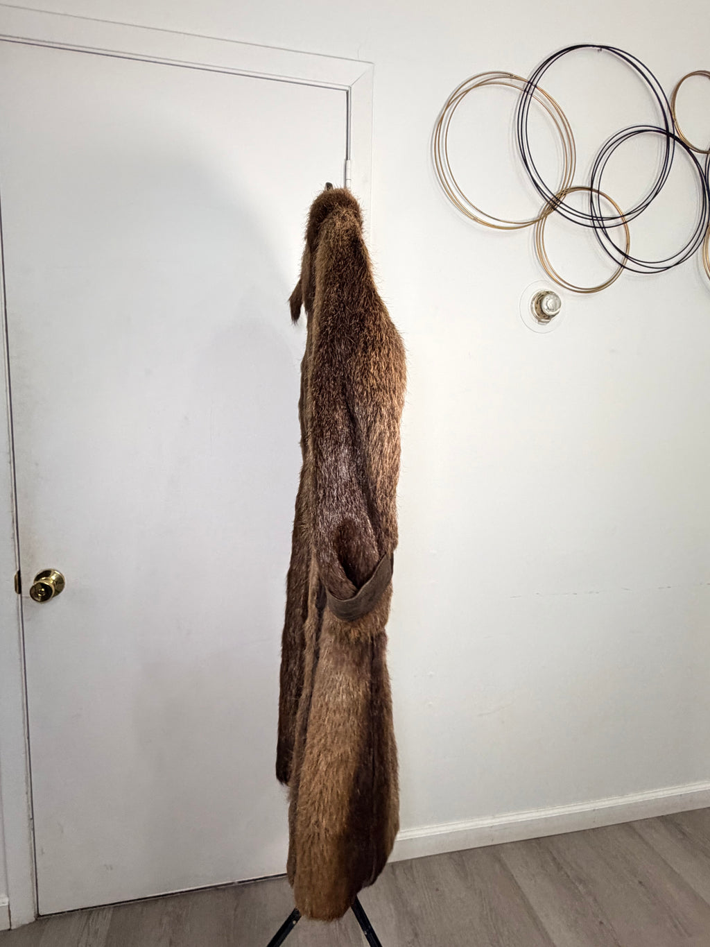 Vintage Natural Beaver Fur Coat – Full-Pelt Long-Hair Beaver (XS)