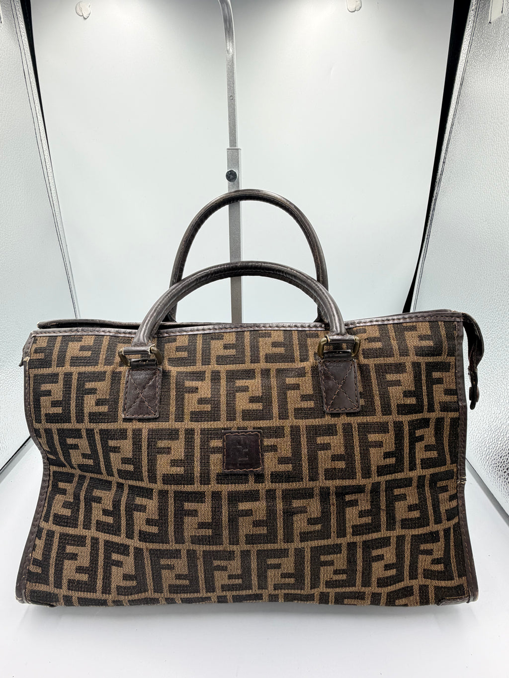 Fendi Zucca Boston Tote – Brown FF Canvas