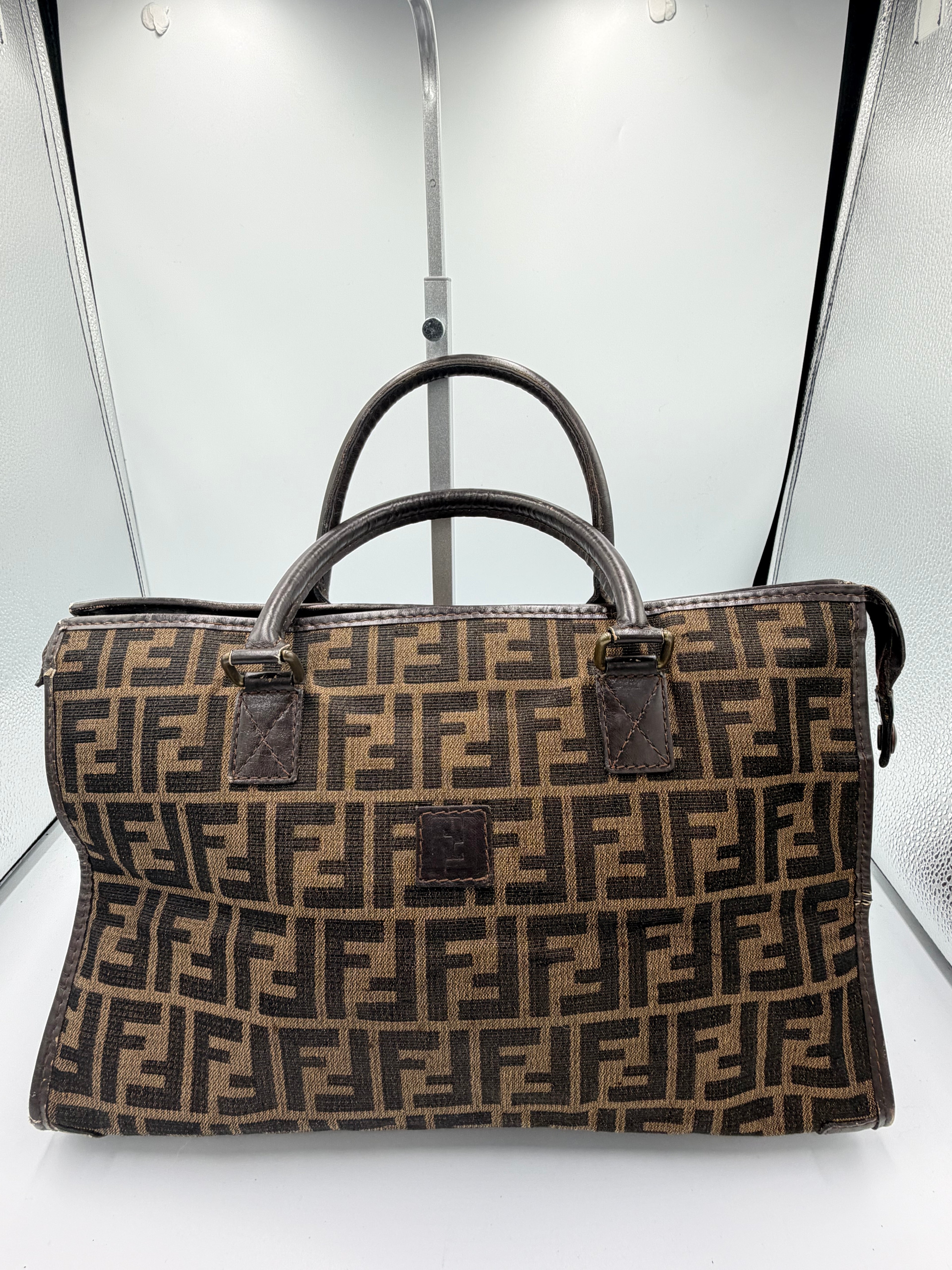 Fendi Zucca Boston Tote – Brown FF Canvas