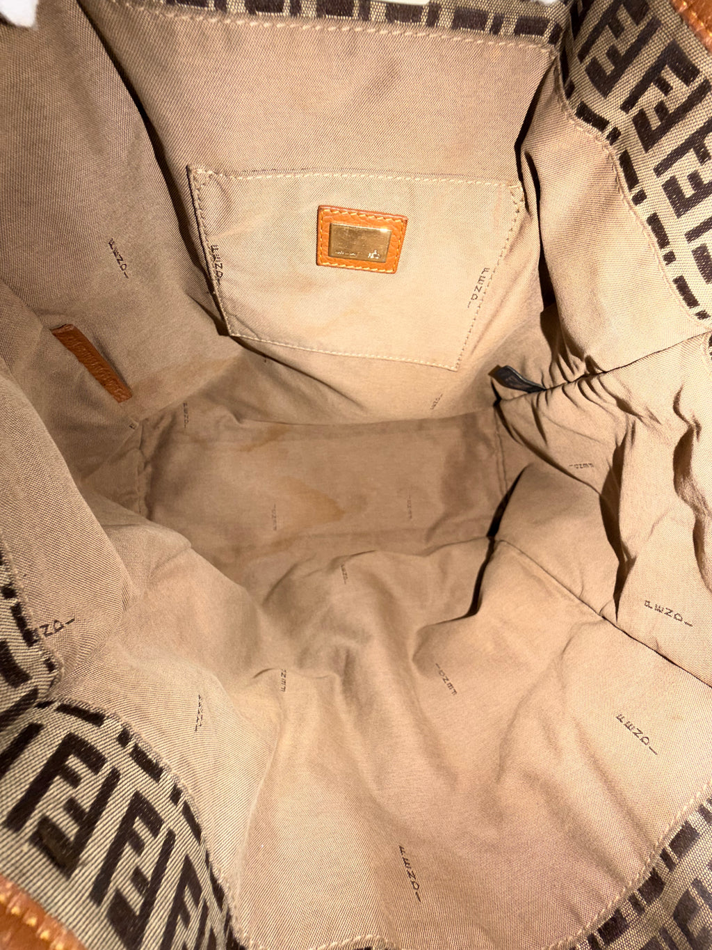 Fendi Zucca Bow Tote Bag