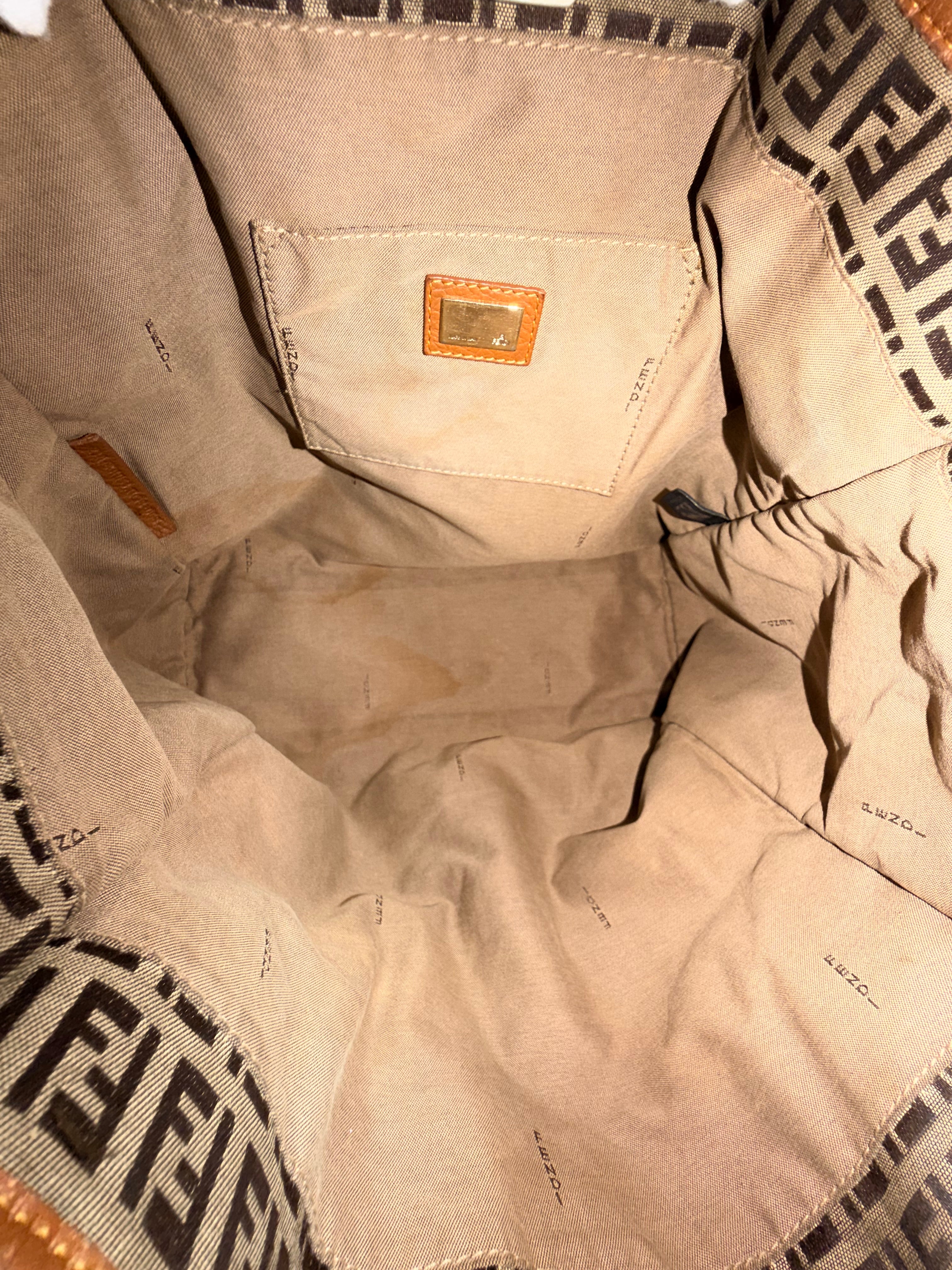 Fendi Zucca Bow Tote Bag