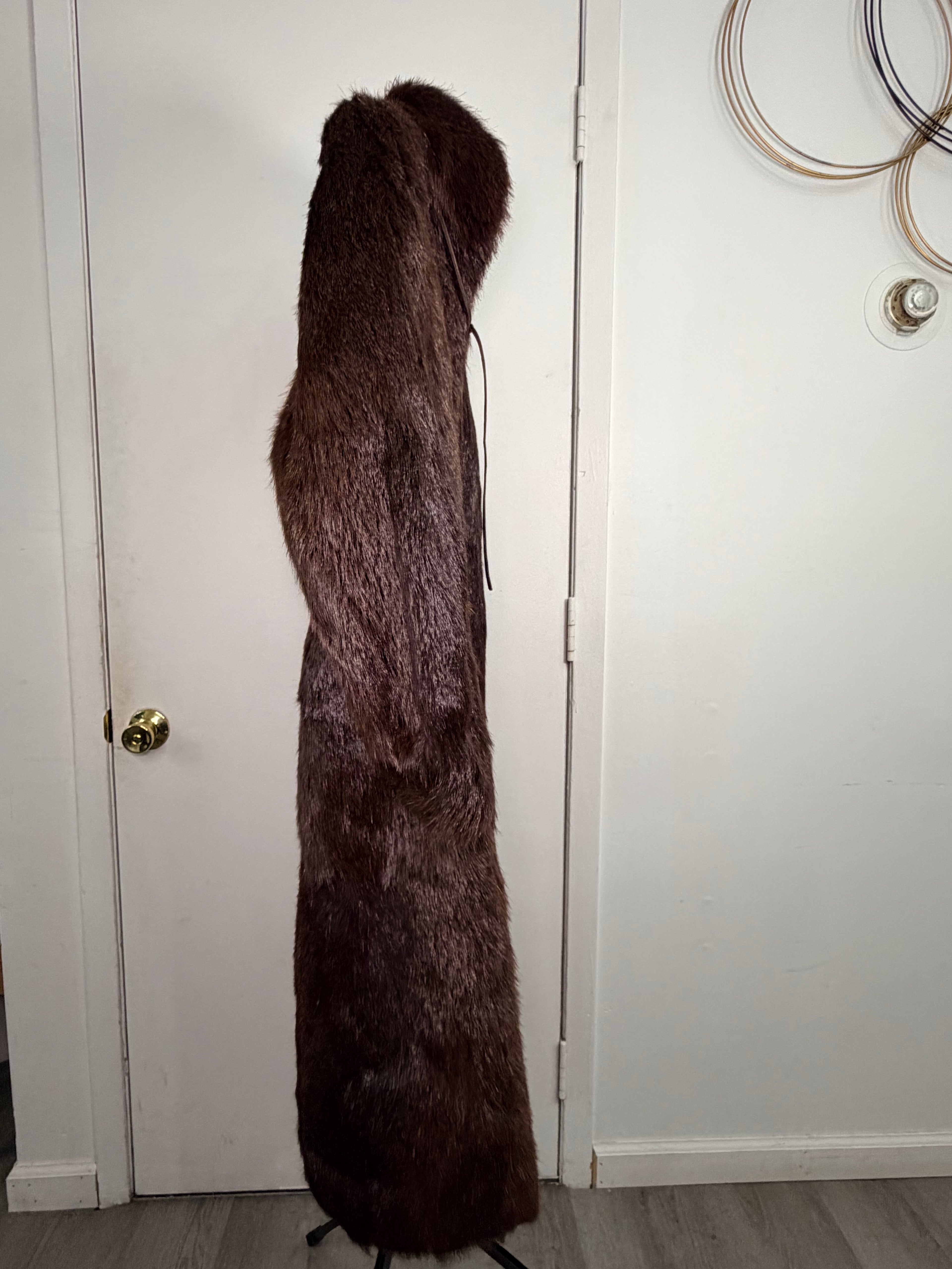Vintage Sheared Beaver Fur Coat – Rich Chocolate Brown (Medium)
