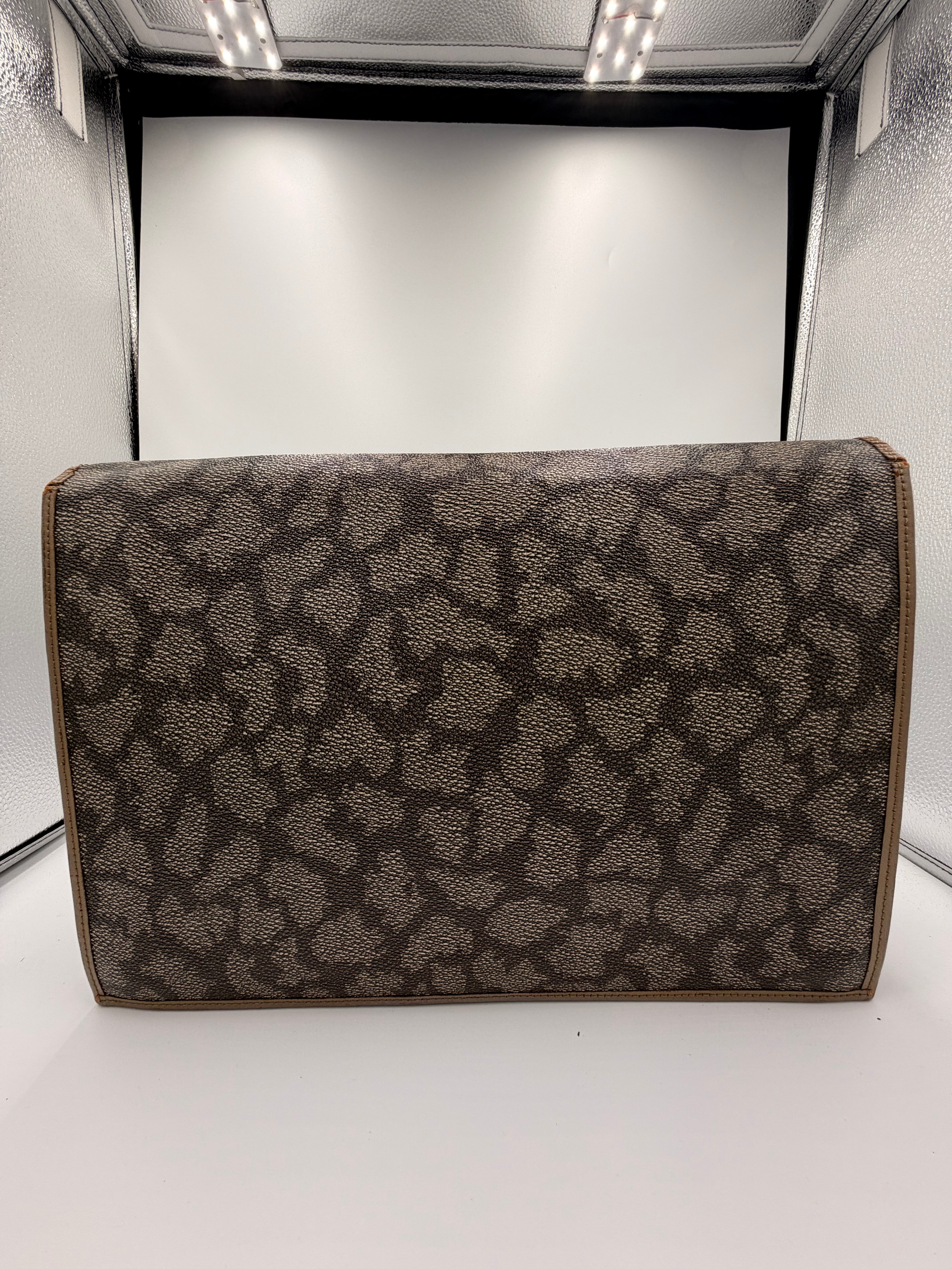 Yves Saint Laurent Monogram Canvas Clutch