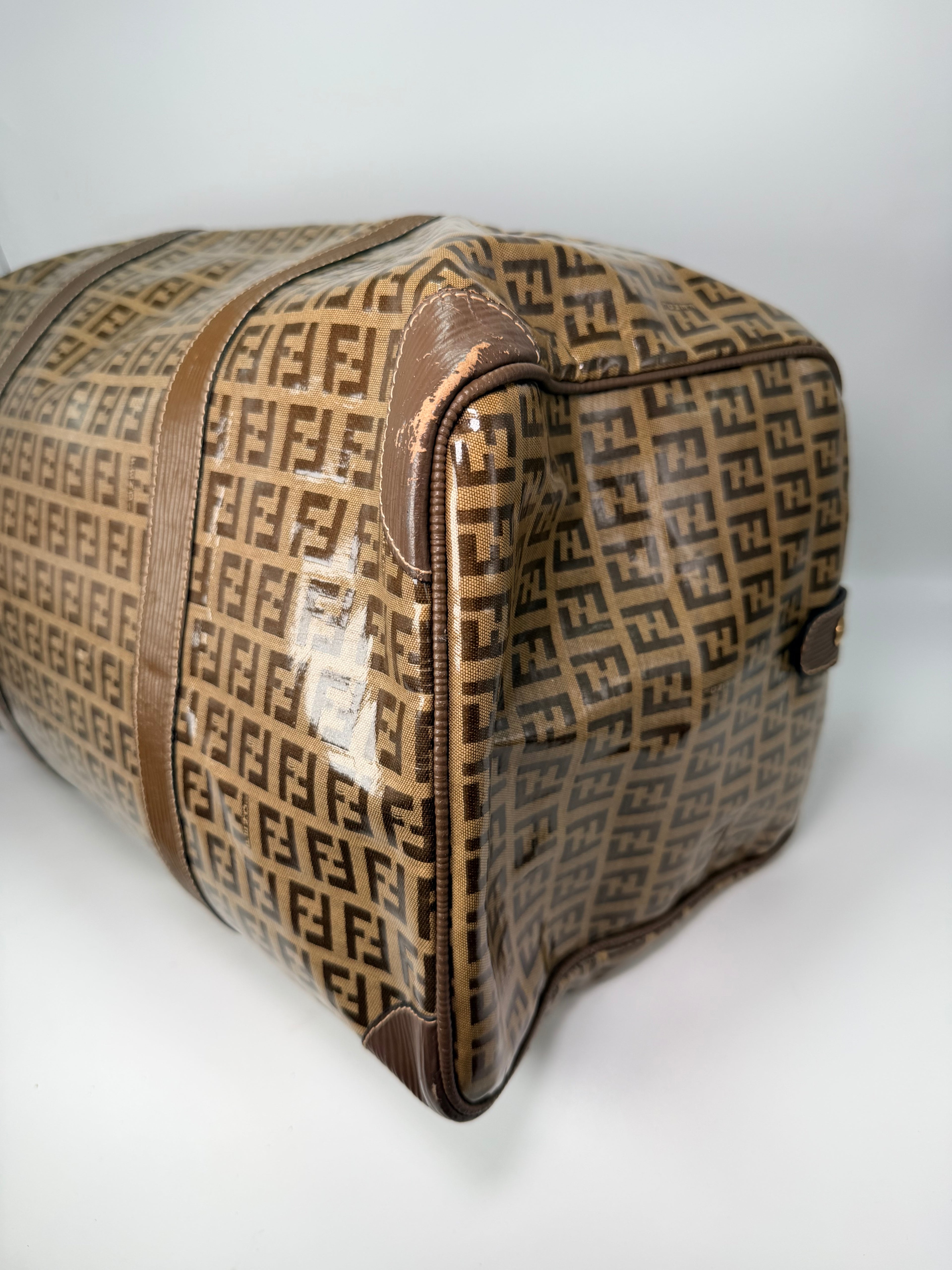 Fendi Coated Canvas Boston Bag