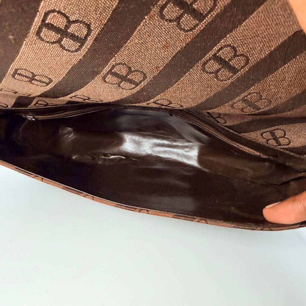 Balenciaga Logo Brown Crossbody