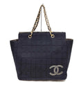 Chanel Black Chocolate Bar Chain Tote