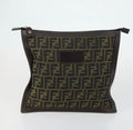 Fendi Zucca Monogram Canvas Clutch / Pouch Bag