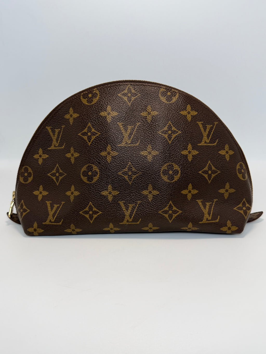 LOUIS VUITTON Monogram Trousse Demi Ronde Cosmetic Pouch