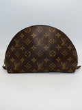 LOUIS VUITTON Monogram Trousse Demi Ronde Cosmetic Pouch