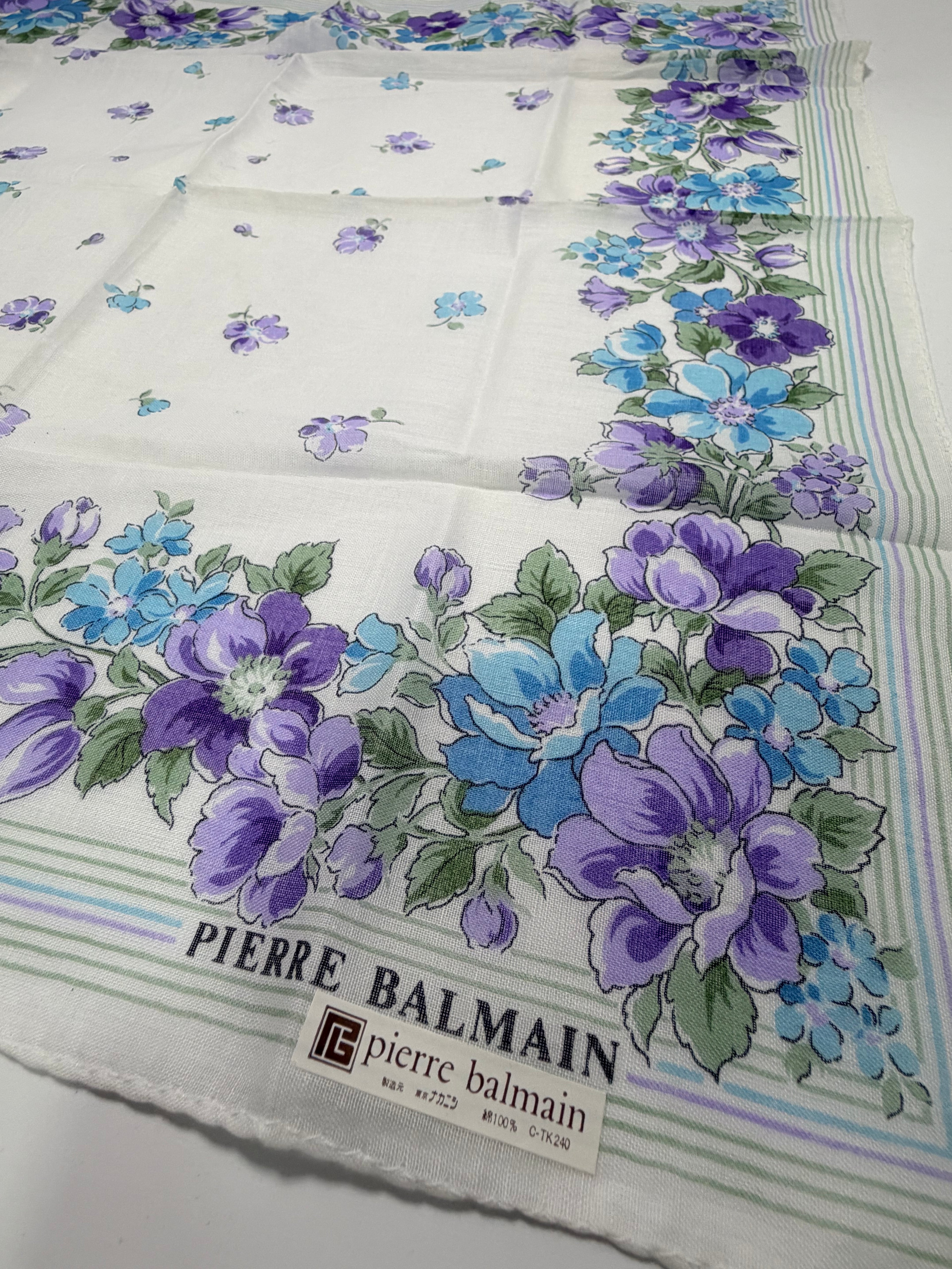 Pierre Balmain Floral Cotton Scarf