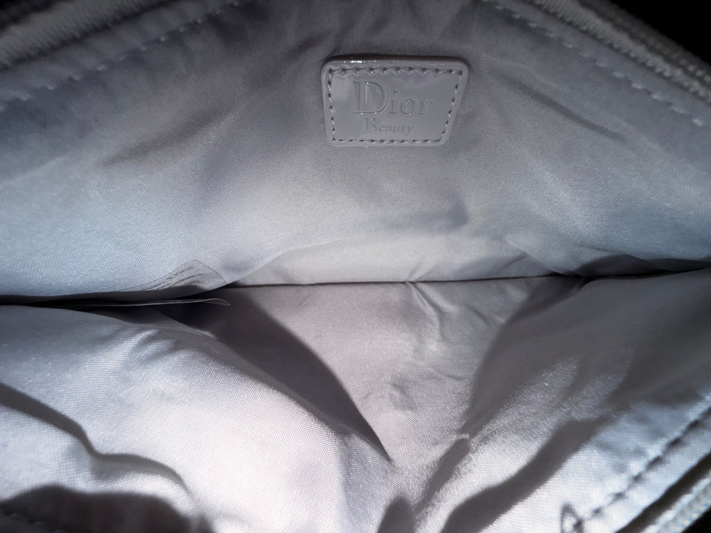 Christian Dior Patent Leather Double Zip Pouch / Wallet – Gray