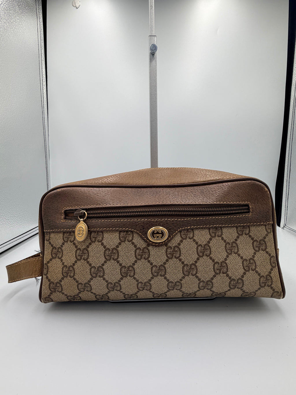 Gucci GG Supreme Monogram Cosmetic Travel Pouch