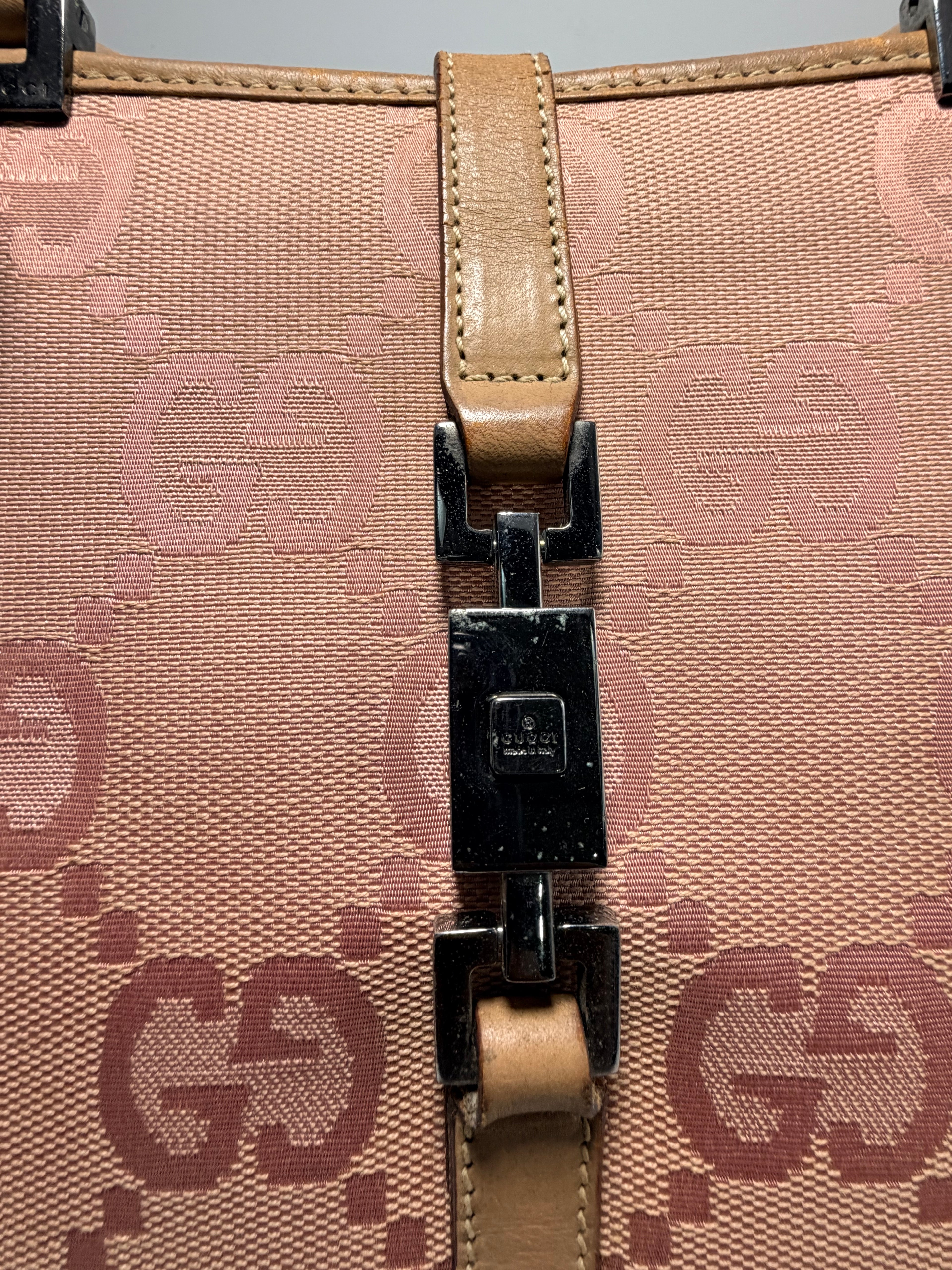 Gucci Jackie Jumbo GG Canvas Handbag – Pink