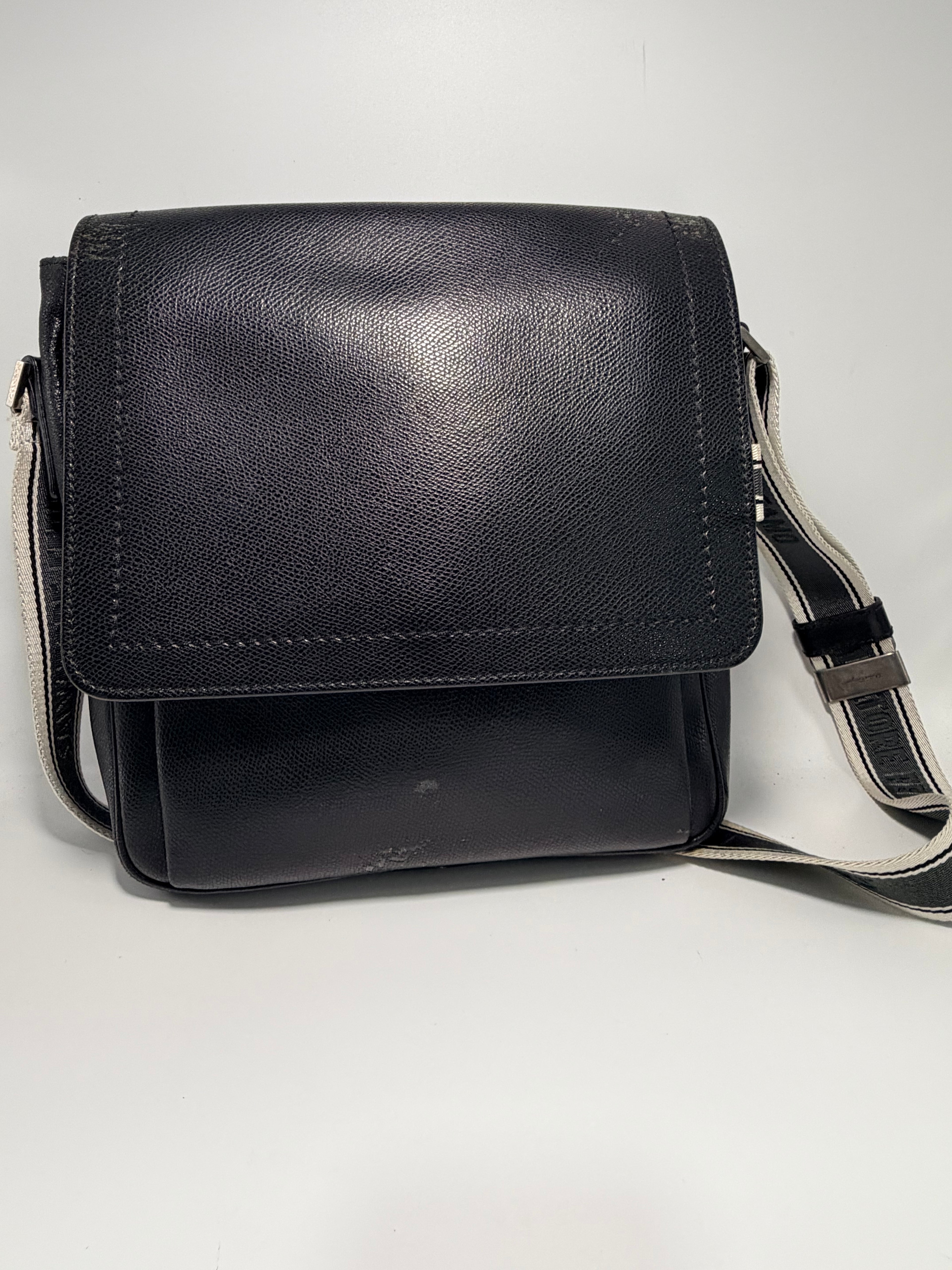 Salvatore Ferragamo Black Leather Crossbody Bag