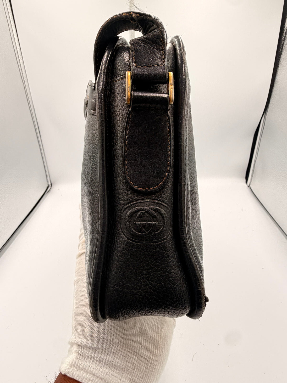 Gucci Black Leather Shoulder Bag