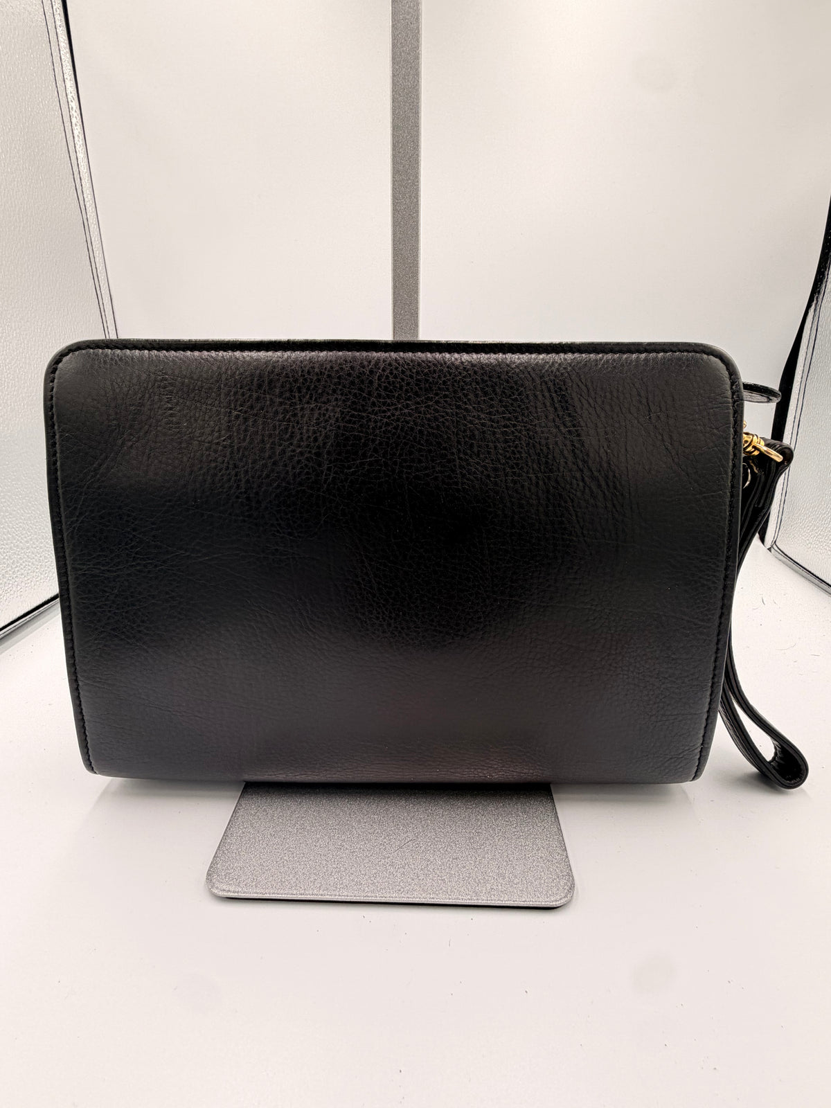 Balenciaga Black Leather Clutch / Organizer Bag