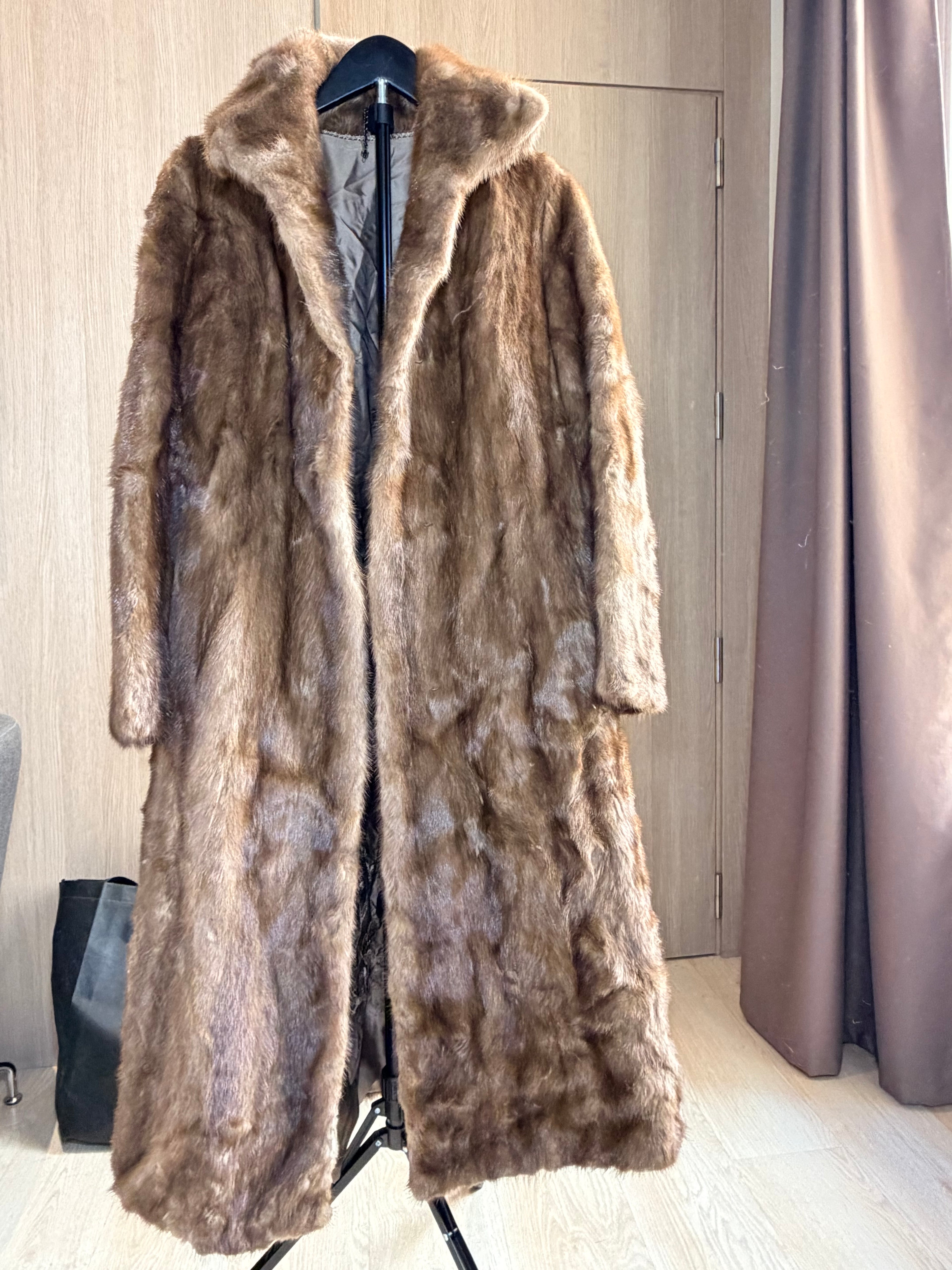 Vintage Brown Mink Fur Coat – M- 020