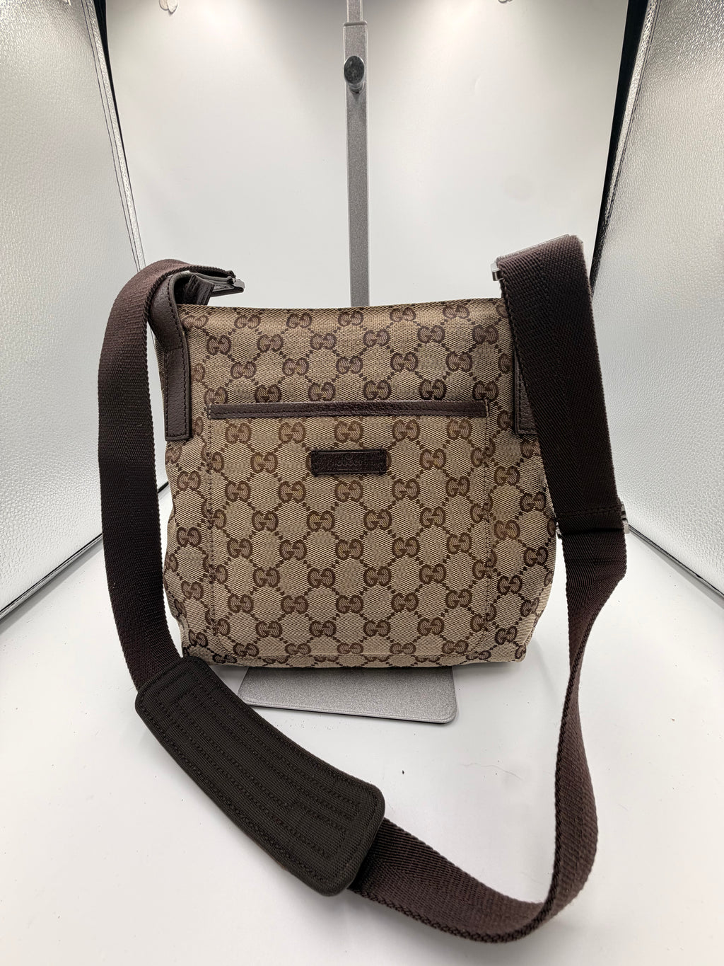 Gucci GG Canvas Messenger Crossbody Bag