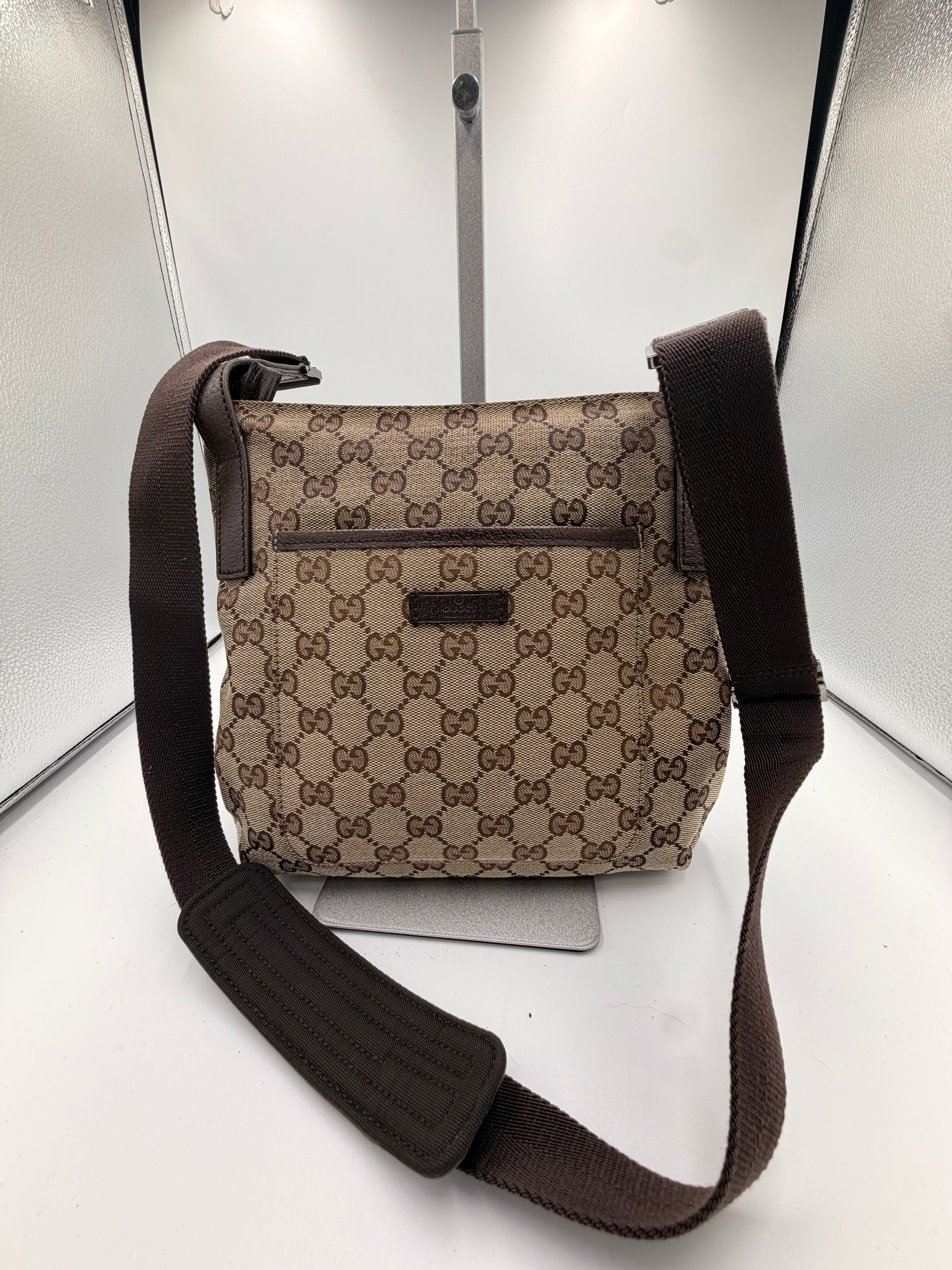 Gucci GG Canvas Messenger Crossbody Bag