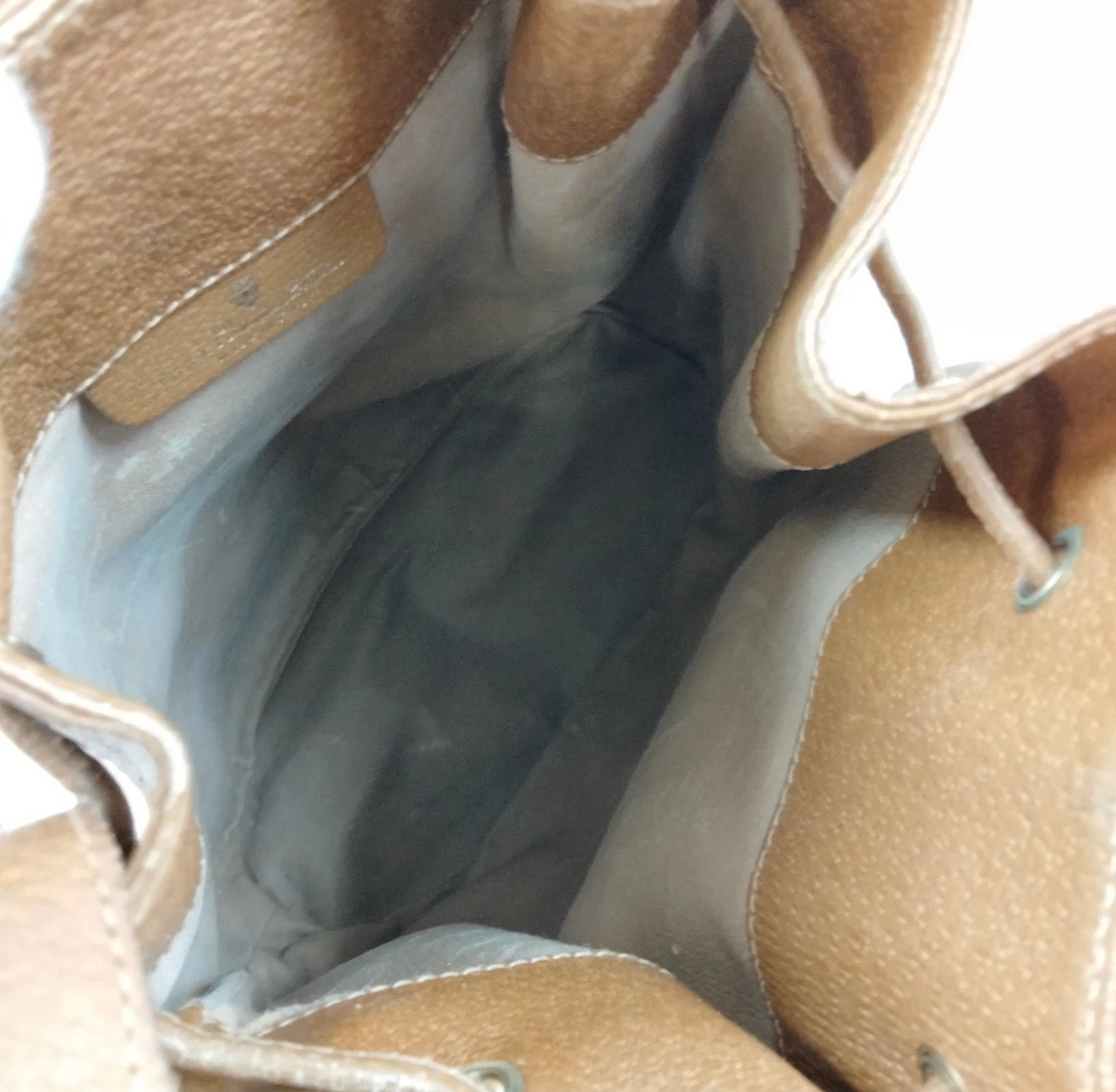 Gucci White GG Monogram Drawstring Bucket Bag