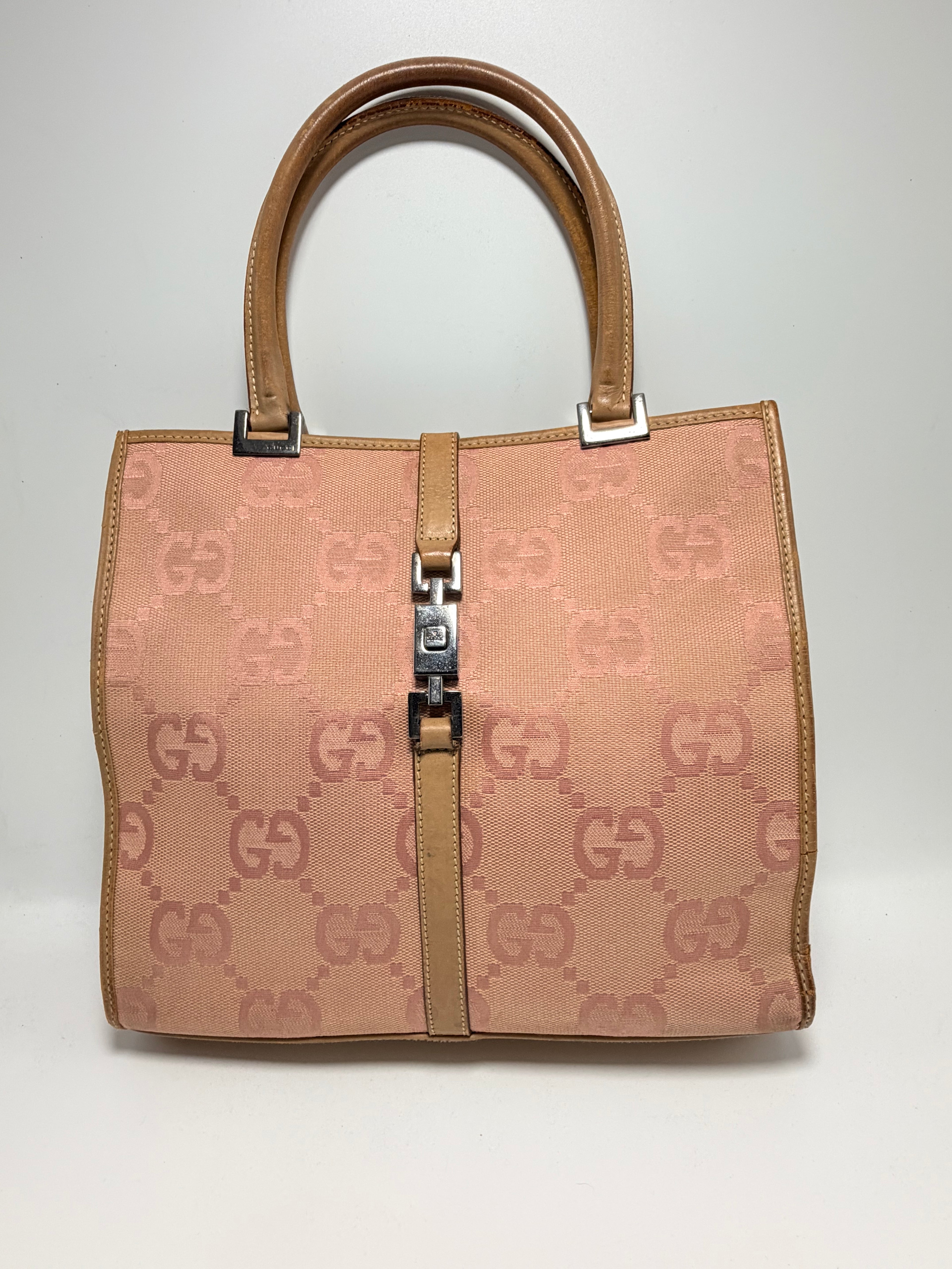 Gucci Jackie Jumbo GG Canvas Handbag – Pink