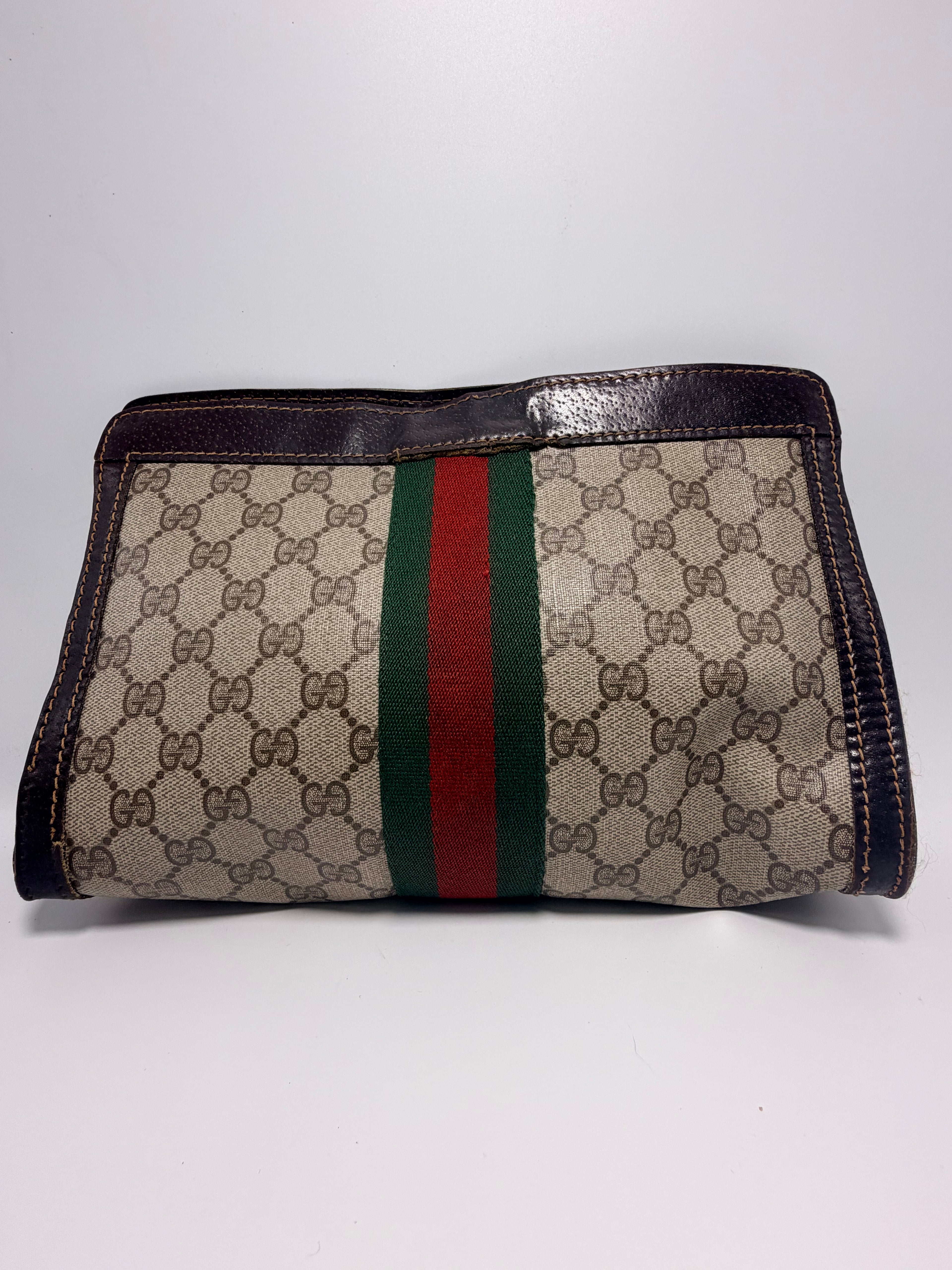 GUCCI GG Supreme Web Clutch