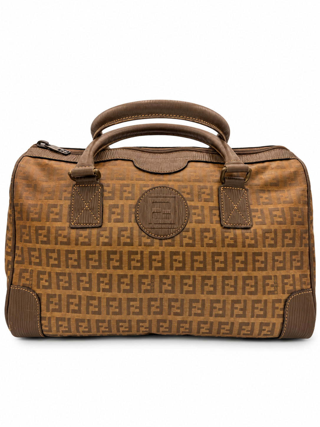 Fendi Zucca Monogram Boston Bag