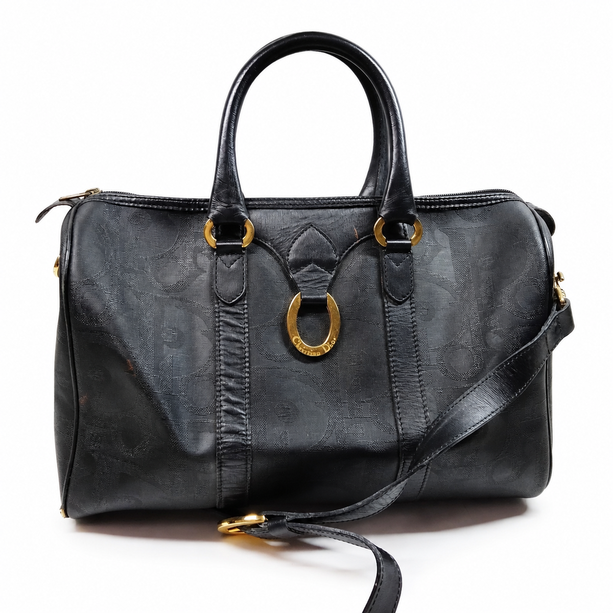 Christian Dior Trotter Boston 40 Bandolier Bag – Black