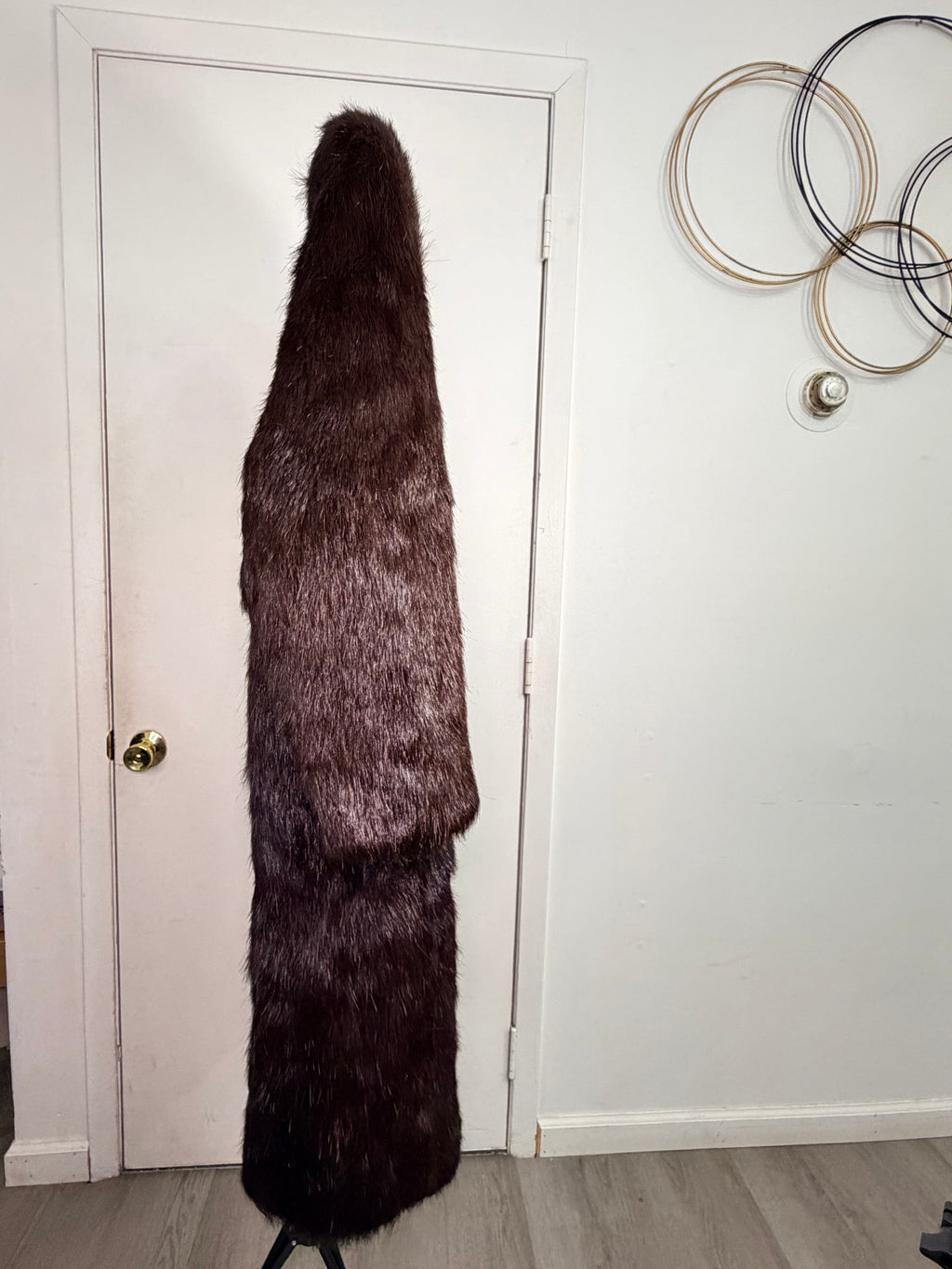 Vintage Beaver Fur Coat – Rich Chocolate Brown (XL)