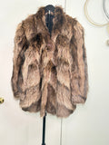 Vintage Raccoon Fur Coat – Natural Brown Tones (Medium / Large)