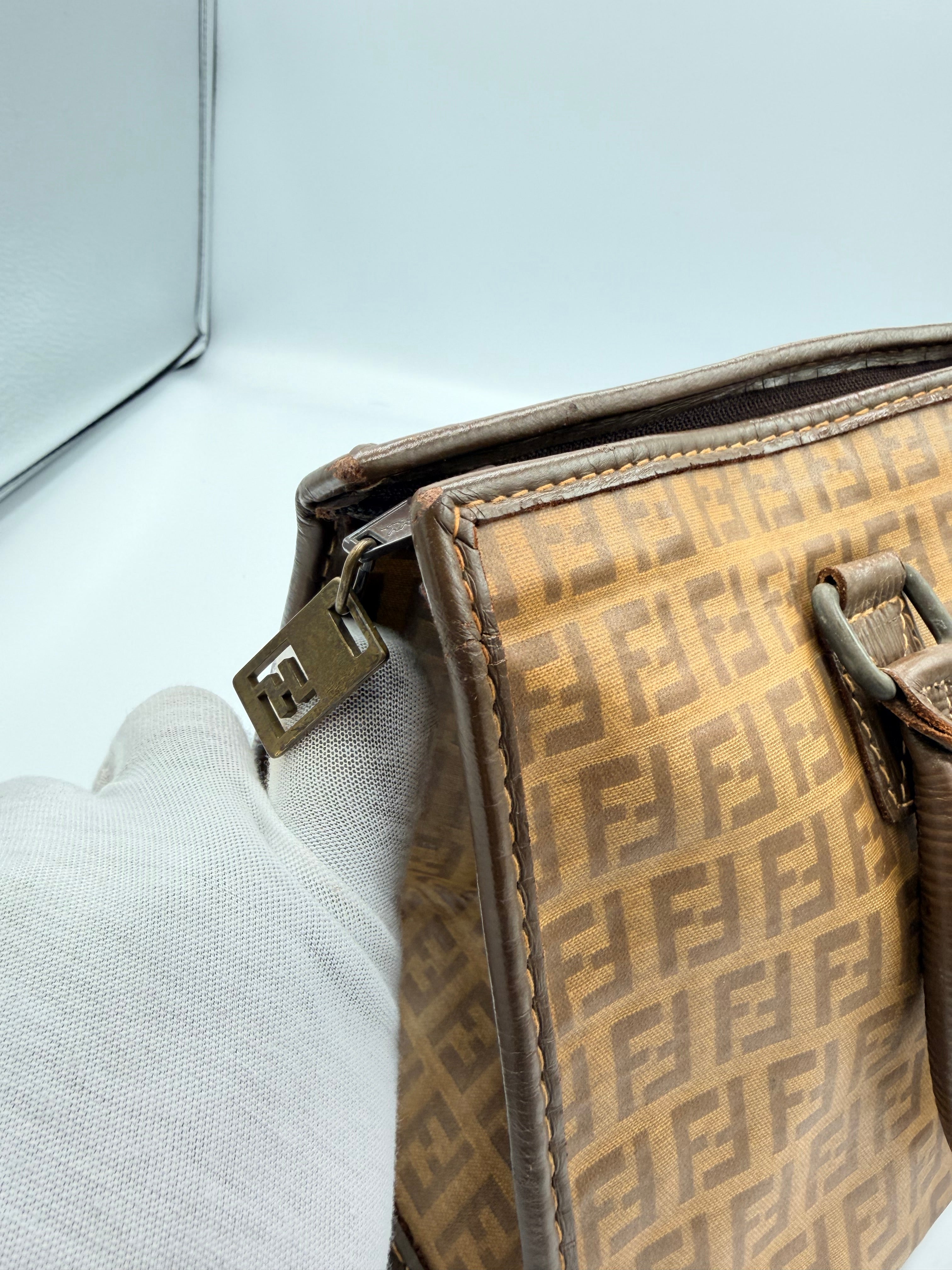 Fendi Zucca Triangle Tote Bag